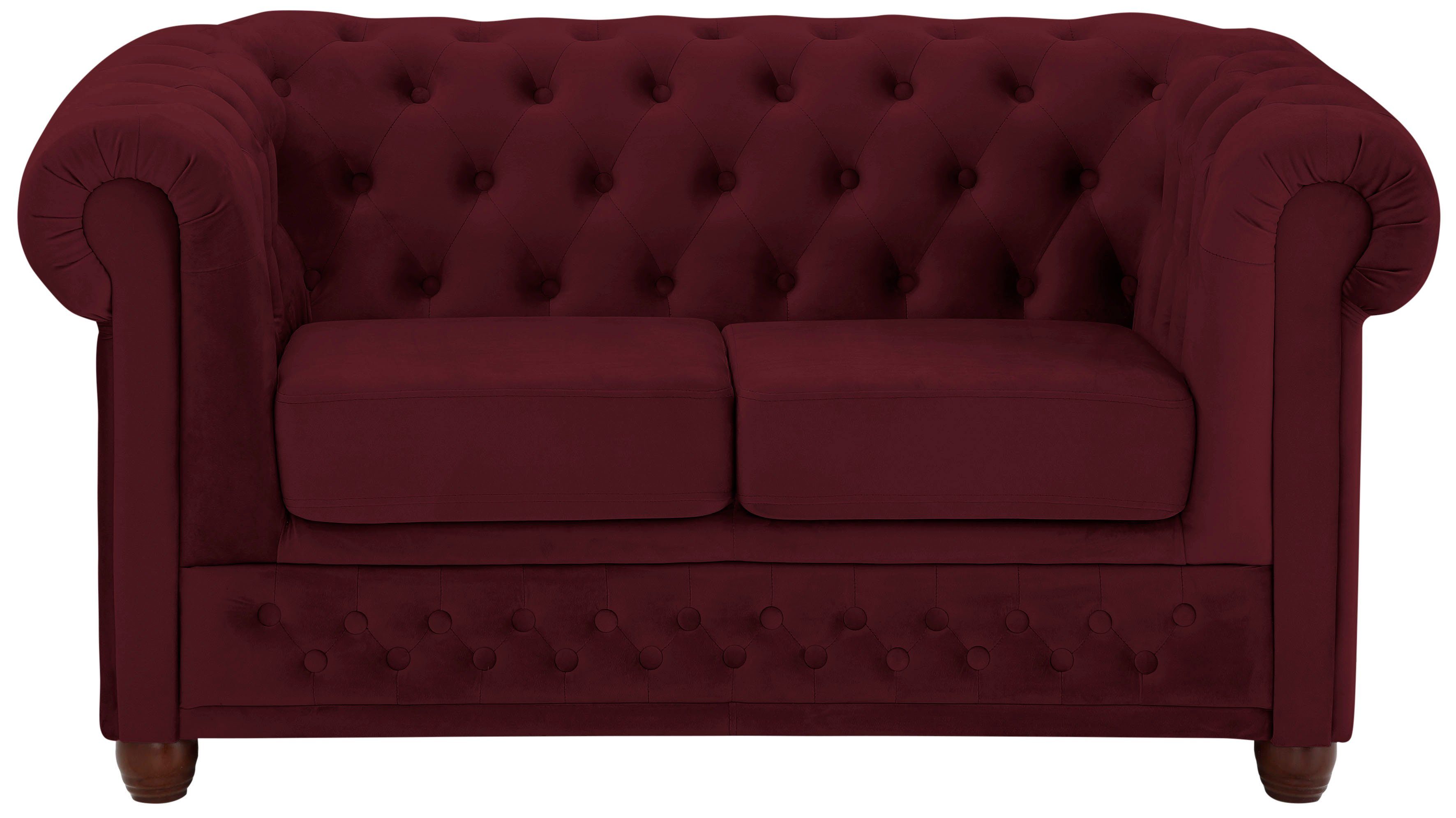 Home affaire Chesterfield-Sofa New Castle, mit hochwertiger Knopfheftung in Chesterfield-Design, B/T/H: 148/86/72