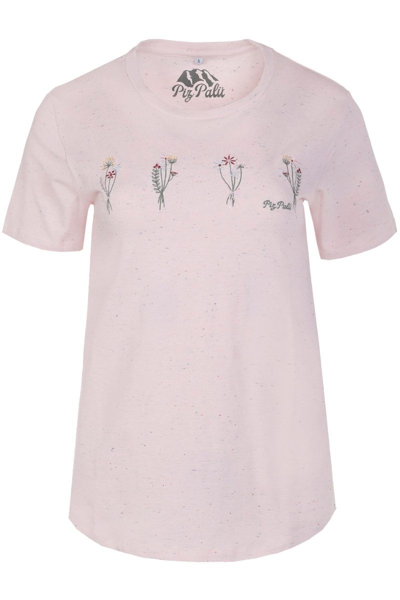 Piz Palü Outdoorbluse Shirt Damen - ALLMANNSHOFEN - creme, mandelrosa