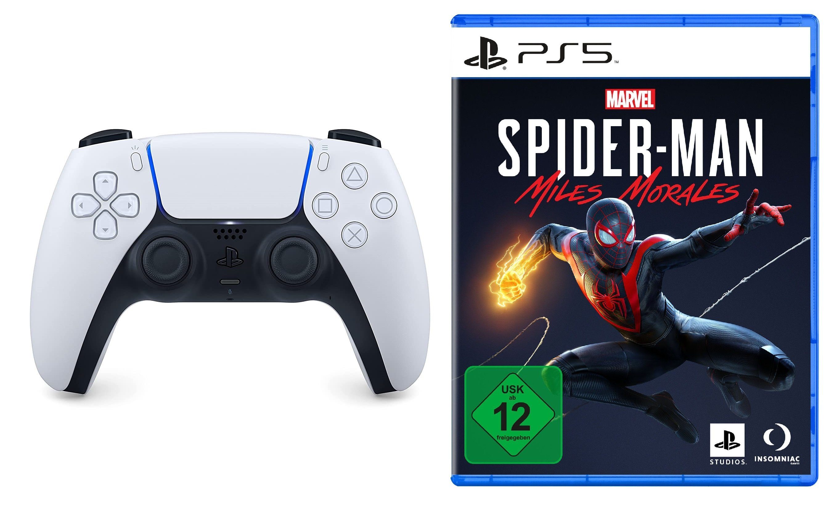 Playstation Playstation 5 Controller + Spider-Man: Miles Morales PS5 Spiel - PlayStation 5-Controller (DualSense Wireless-Controller)