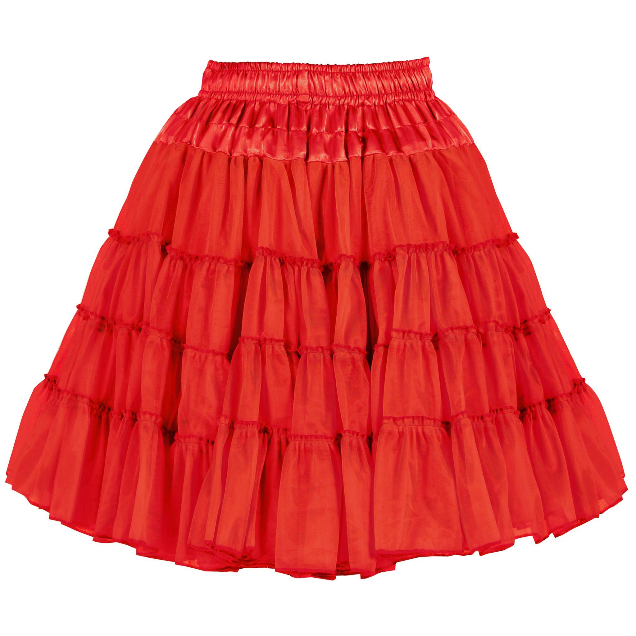 thetru Kostüm Petticoat Deluxe rot 2-lagig, Mittellanger Unterrock in zwei günstig online kaufen