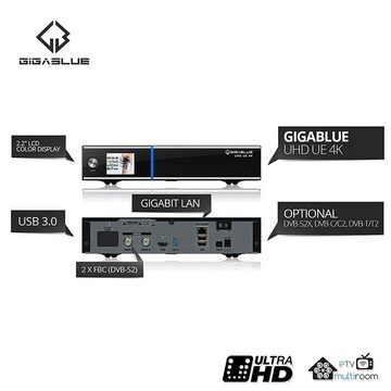 Gigablue UHD UE 4K 2xDVB-S2 FBC Twin Tuner CI LAN PVR SAT-Receiver