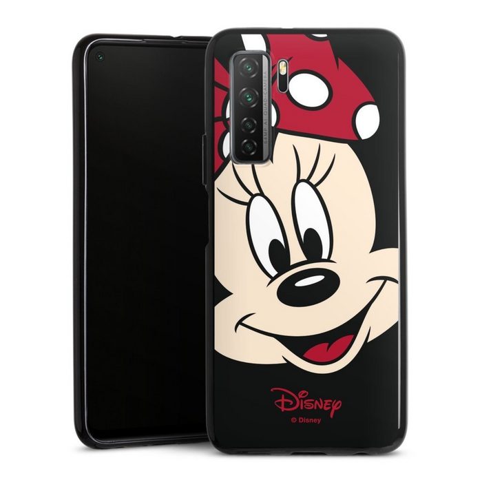 DeinDesign Handyhülle Minnie Mouse Disney Offizielles Lizenzprodukt Minnie All Over Huawei P40 lite 5G Silikon Hülle Bumper Case Handy Schutzhülle