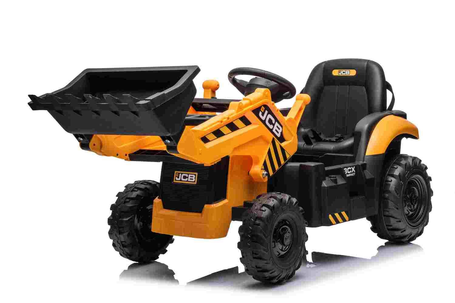 BoGi Elektro-Kinderbagger Kinder-Elektrobagger JCB 12V mit Schaufel, Fernbedienung, 2x25W