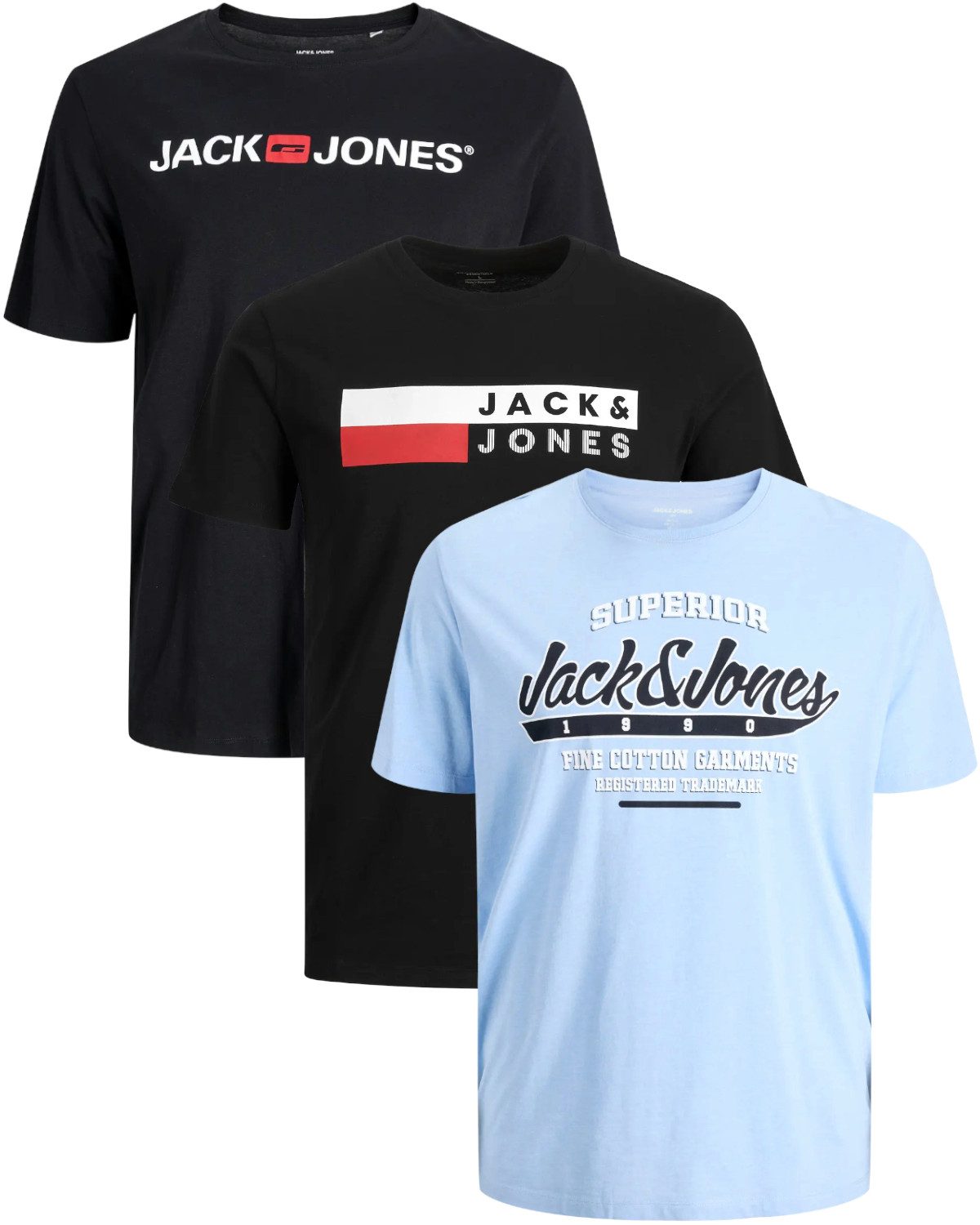 Jack & Jones PlusSize Print-Shirt (Spar-Set, günstig online kaufen