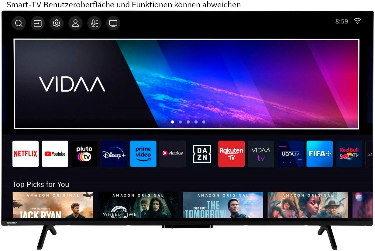 Toshiba 55QV2463DA QLED-Fernseher (139 cm/55 Zoll, 4K Ultra HD, Smart-TV)