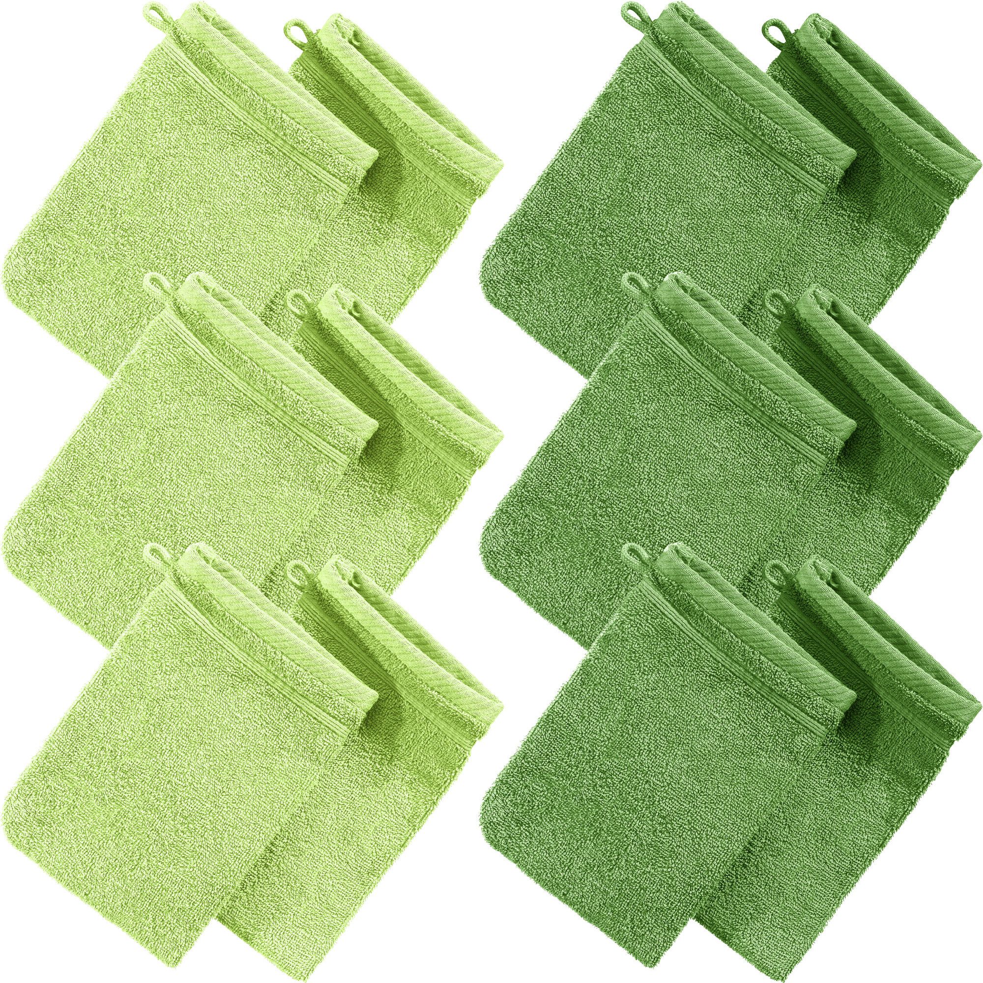 Erwin Müller Handtuch Set Waschhandschuh "Heidelberg" 12er-Pack, Frottier, Walk-Frottier Uni