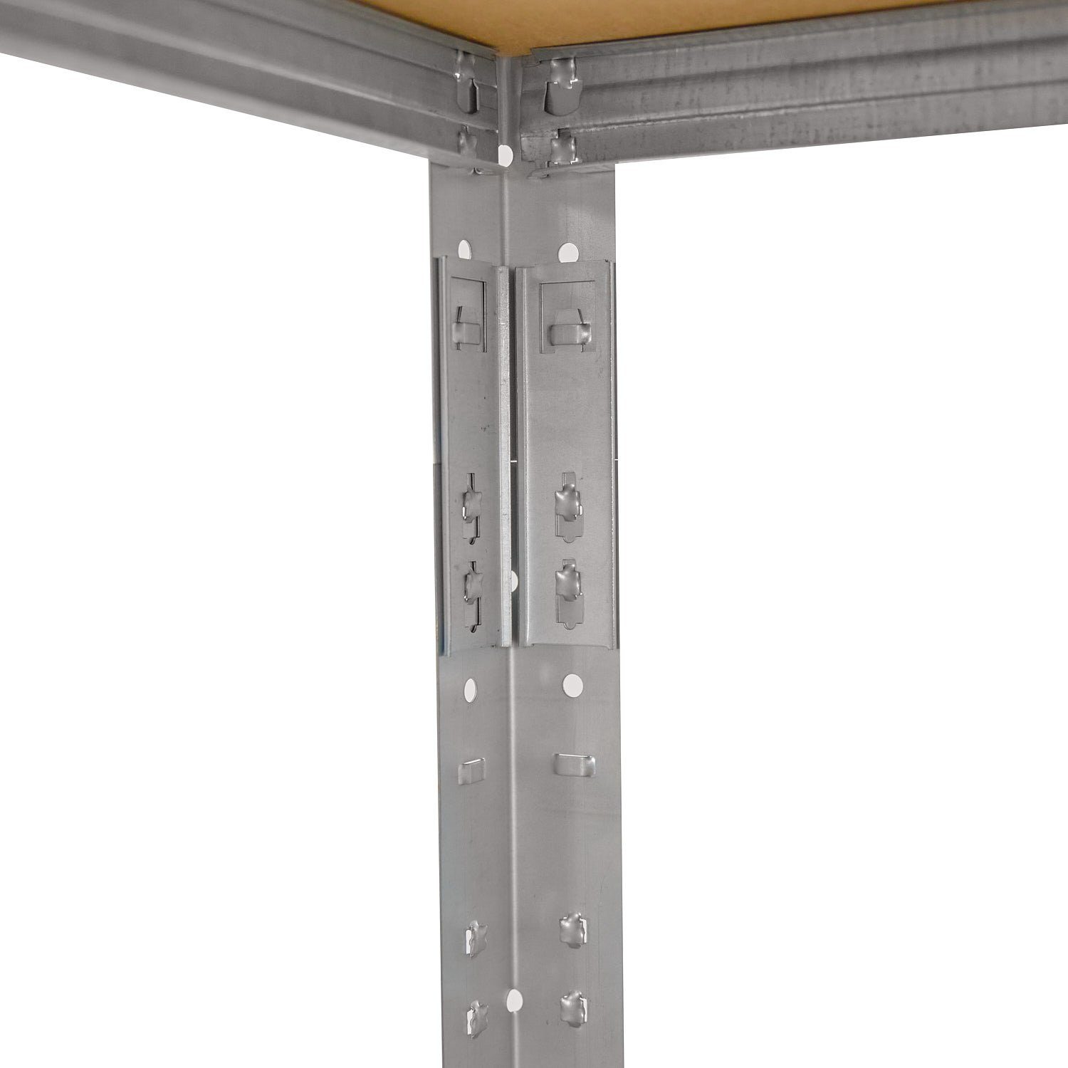 Garagen Ecke, HOME, 230x70x40cm Steckregal Shelf 7 mit 125kg Eckregal verzinkt, stehend Corner Eckregal verzinkt Regal Metall Tragkraft Eckregal Böden, Keller Schwerlastregal shelfplaza