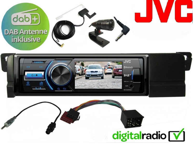DSX JVC Bluetooth DAB+ Radio passend für BMW 3er E46 98-07 TFT Monitor Autoradio (Digitalradio (DAB), 45,00 W)
