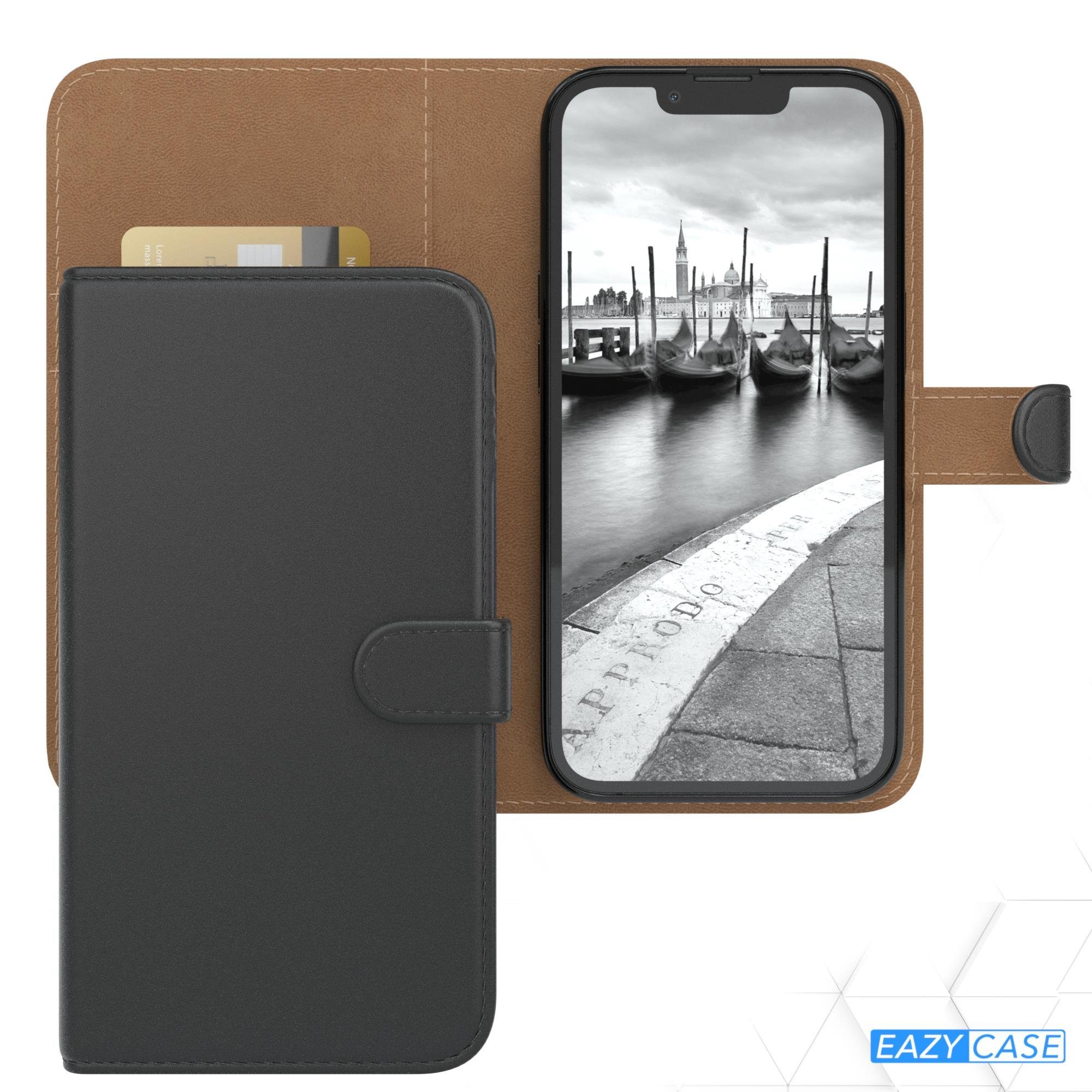 EAZY CASE Handyhülle Uni Bookstyle für Apple iPhone 13 6,1 Zoll, Schutzhülle mit Standfunktion Kartenfach Handytasche aufklappbar Etui