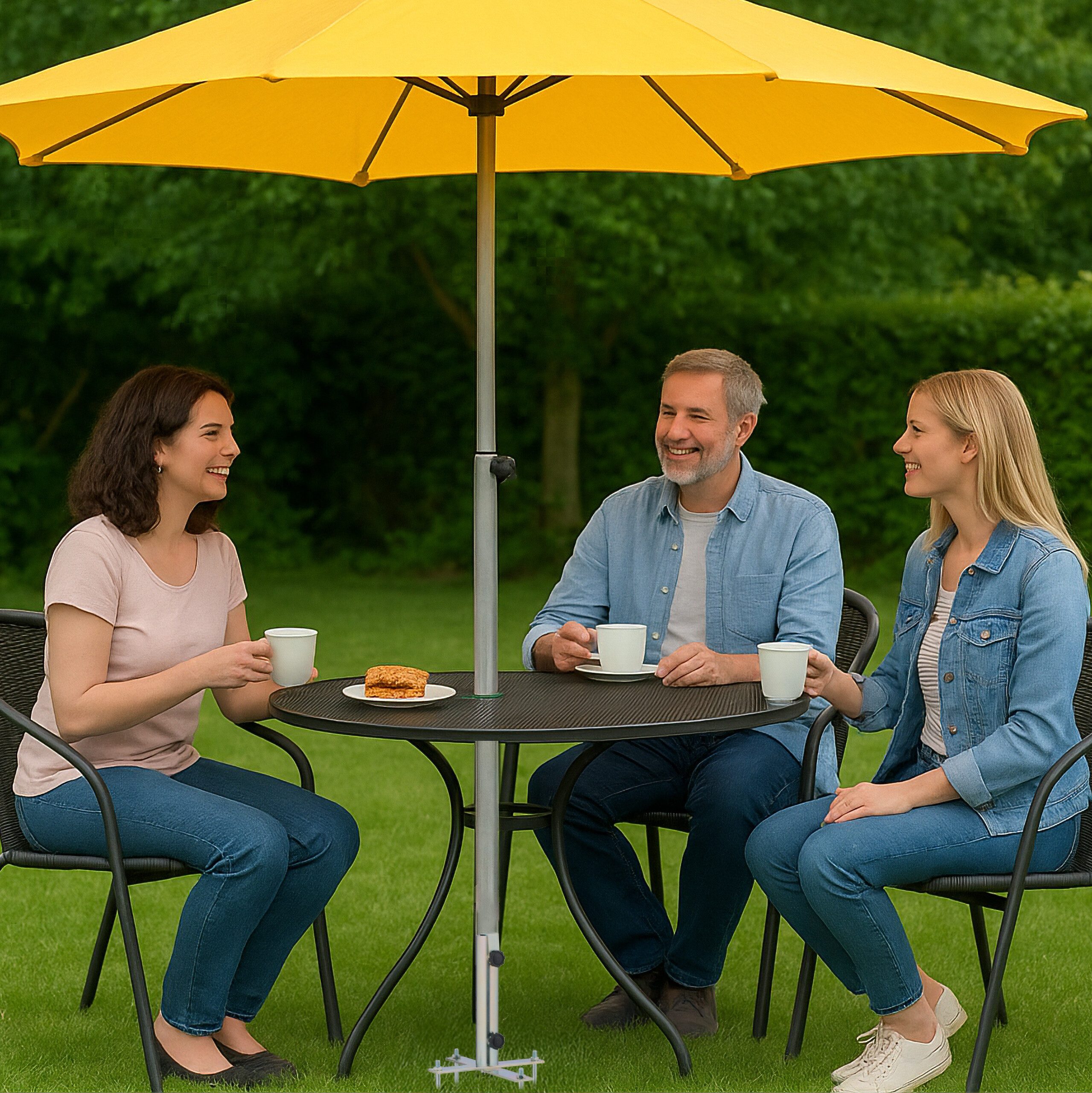 relaxdays Schirmhalter Rasendorn für Sonnenschirm, für günstig online kaufen