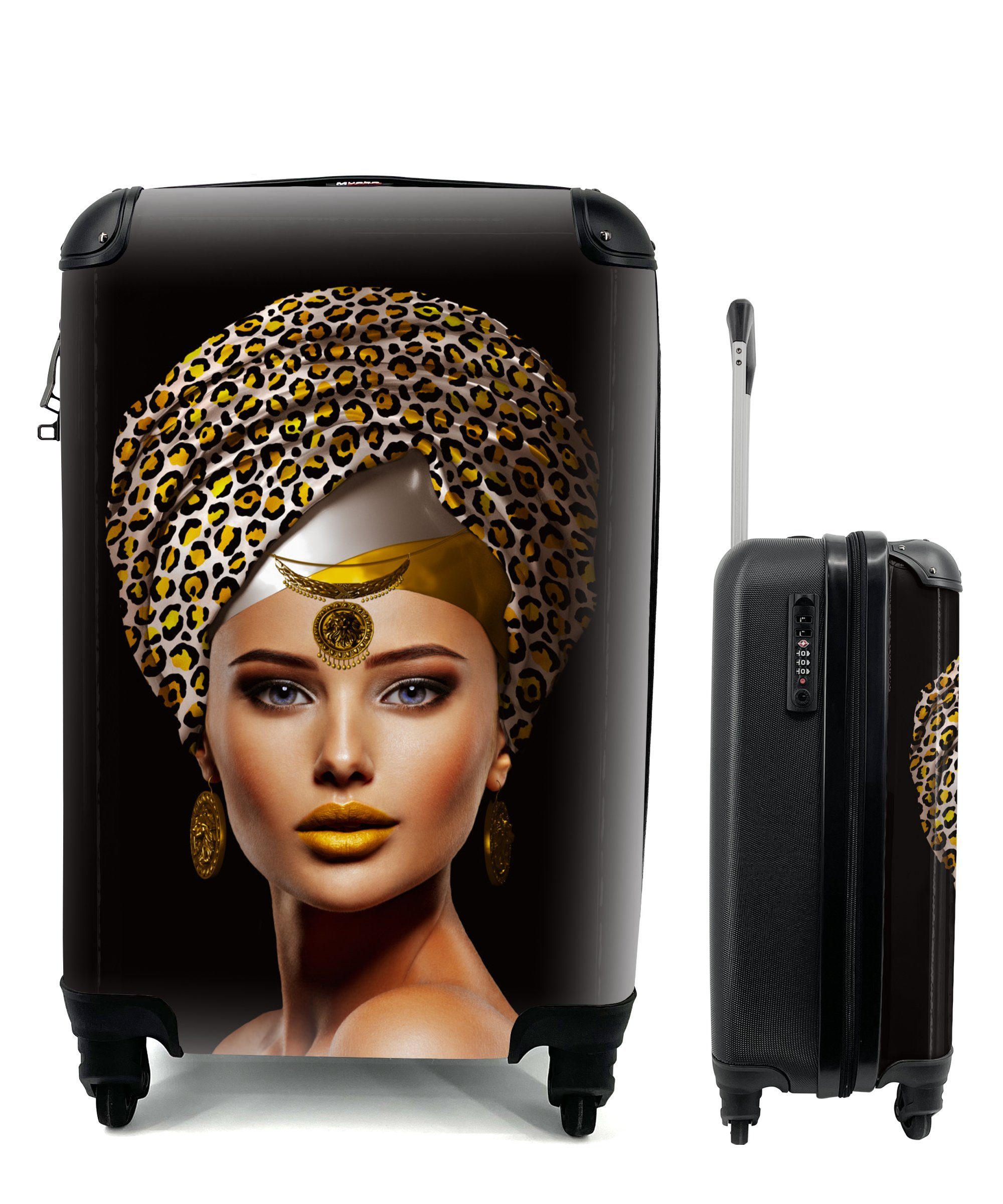 Reisekoffer Accessoires rollen, Gelb, Reisetasche Trolley, für Handgepäckkoffer Frauen Rollen, mit 4 - - Handgepäck Ferien, MuchoWow