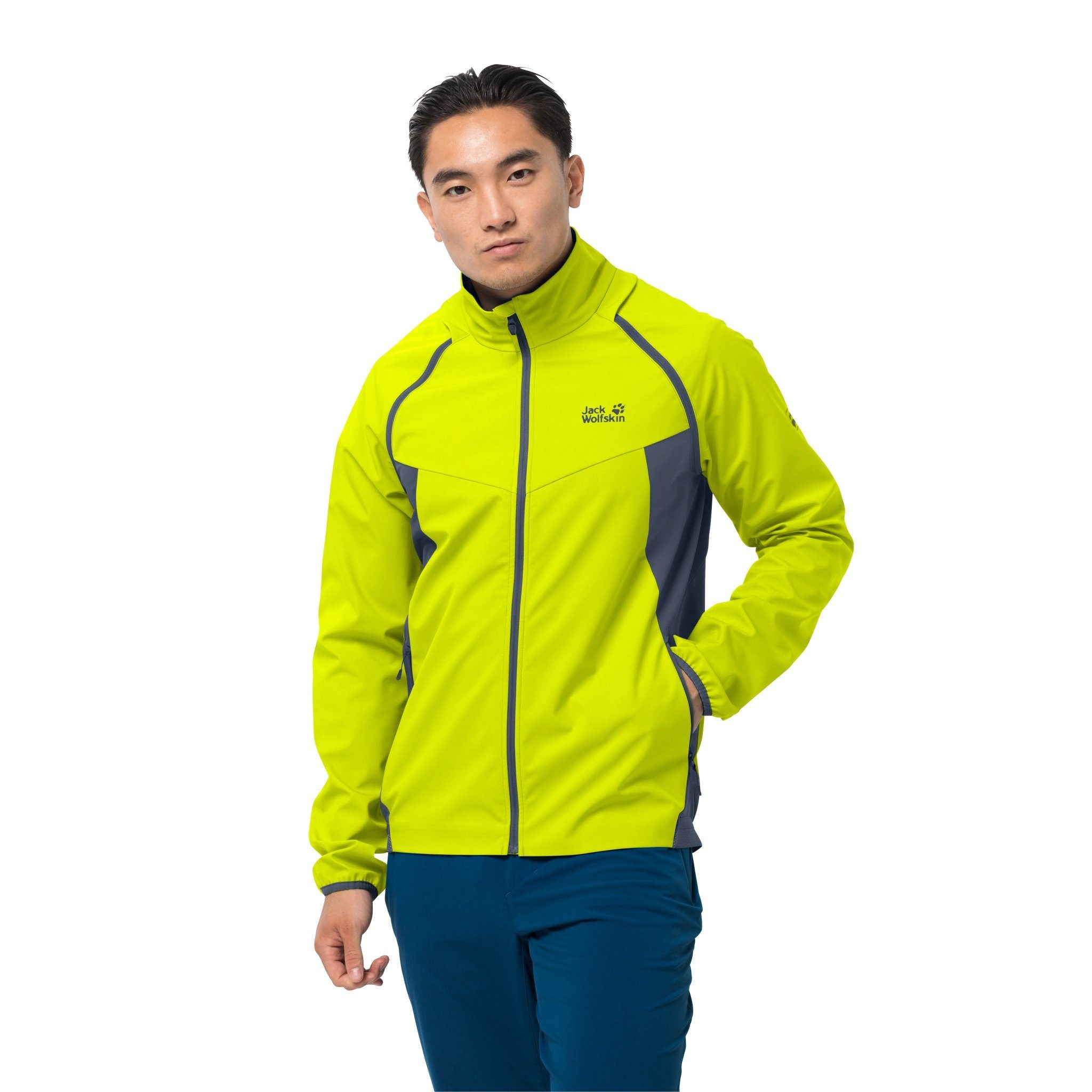 Jack Wolfskin Softshelljacke und Weste Tandem (PFC-Frei) gelb Herren