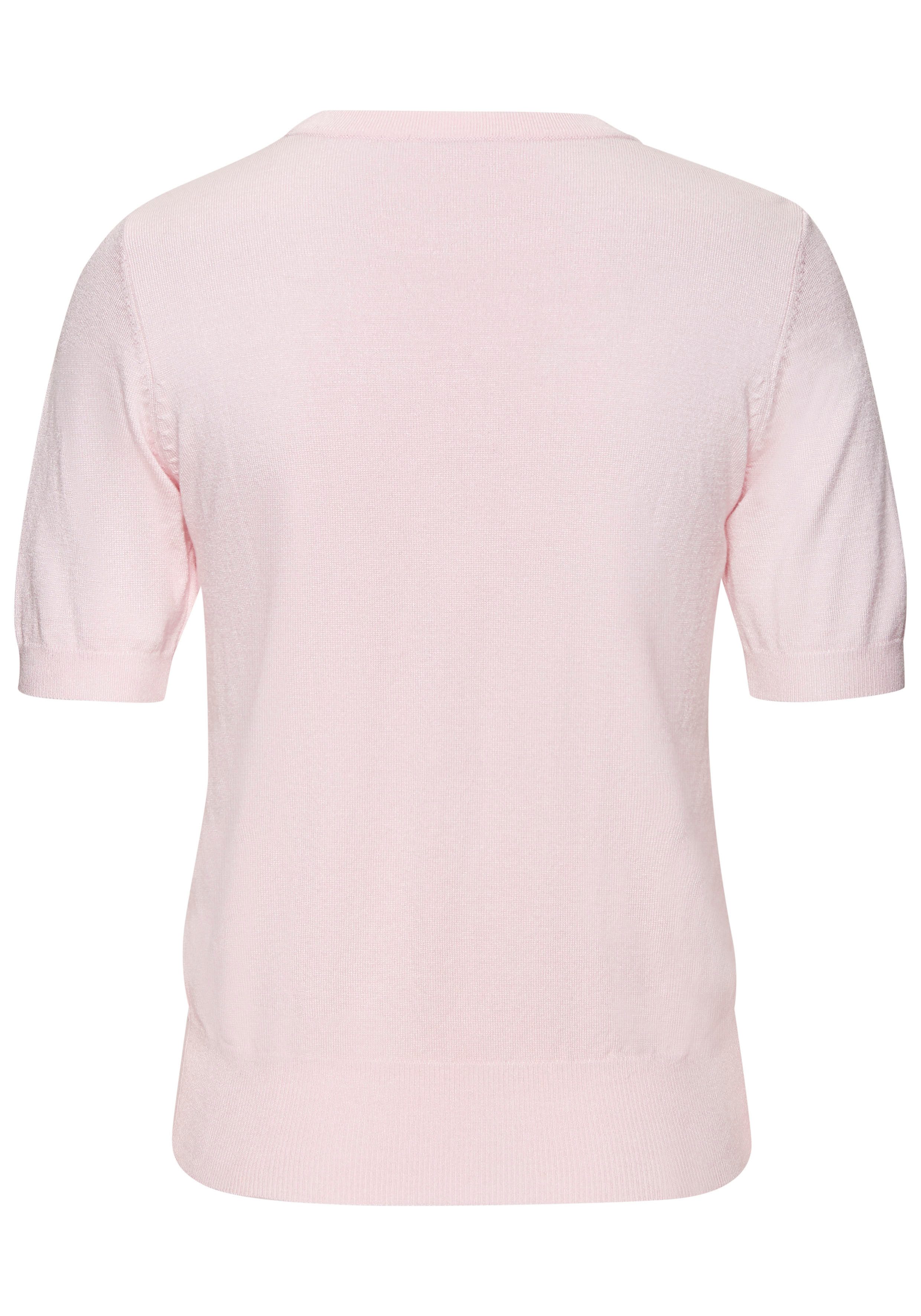 LASCANA Kurzarmpullover in Feinstrick-Qualität, T-Shirt Pullover, basic