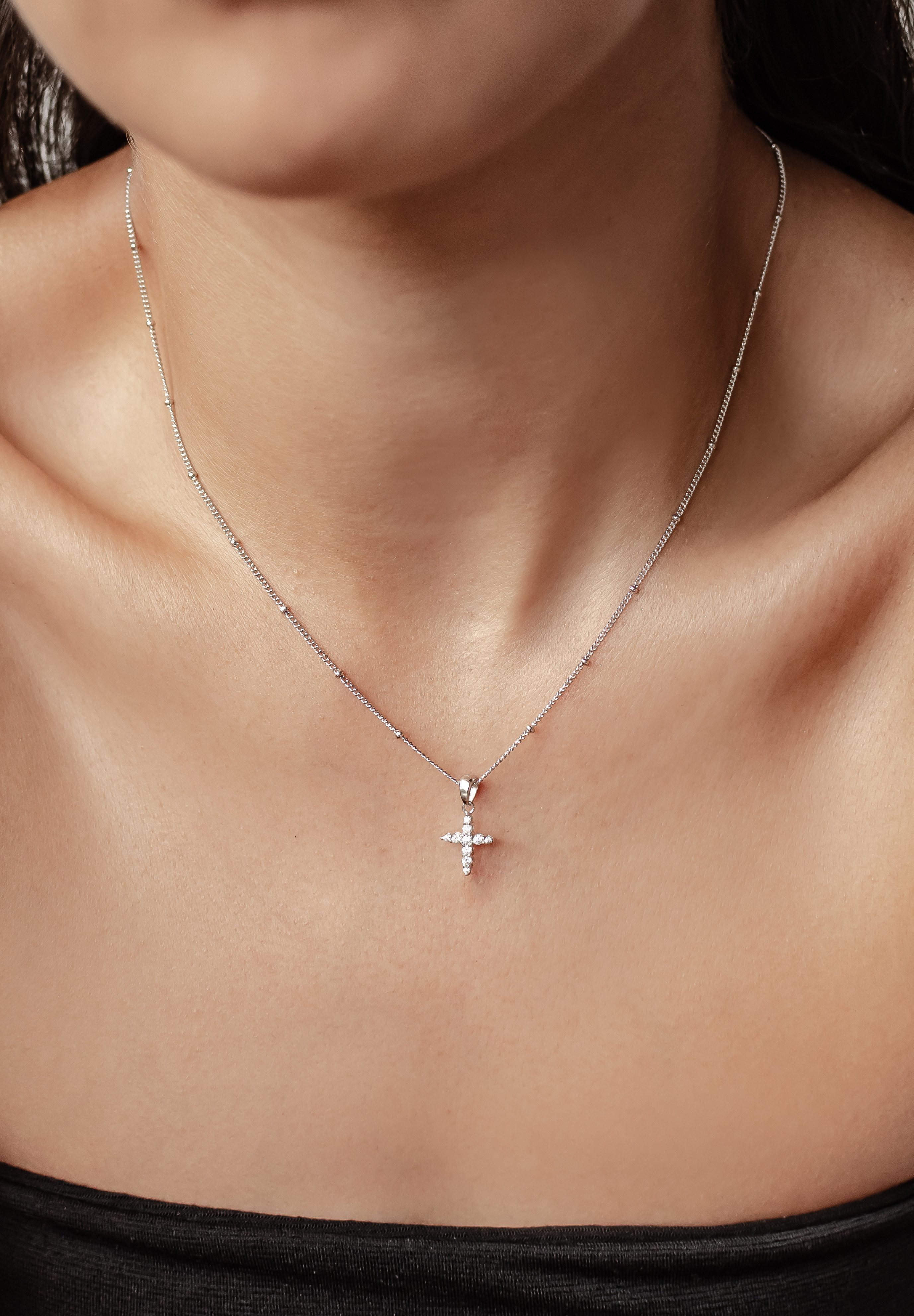 Hey Happiness Kreuzkette Silber 925 mit günstig online kaufen
