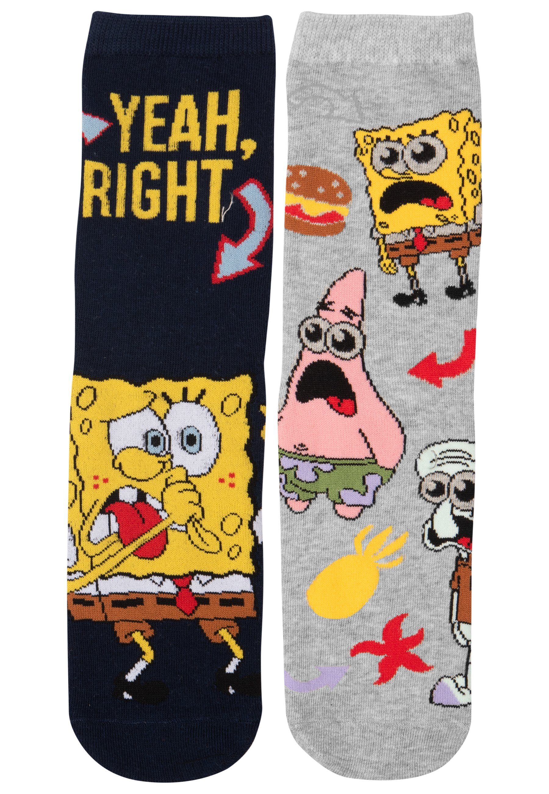 United Labels® Socken Spongebob Schwammkopf - verschiedene Motive im 5er-Pack – Bild 4 von 4