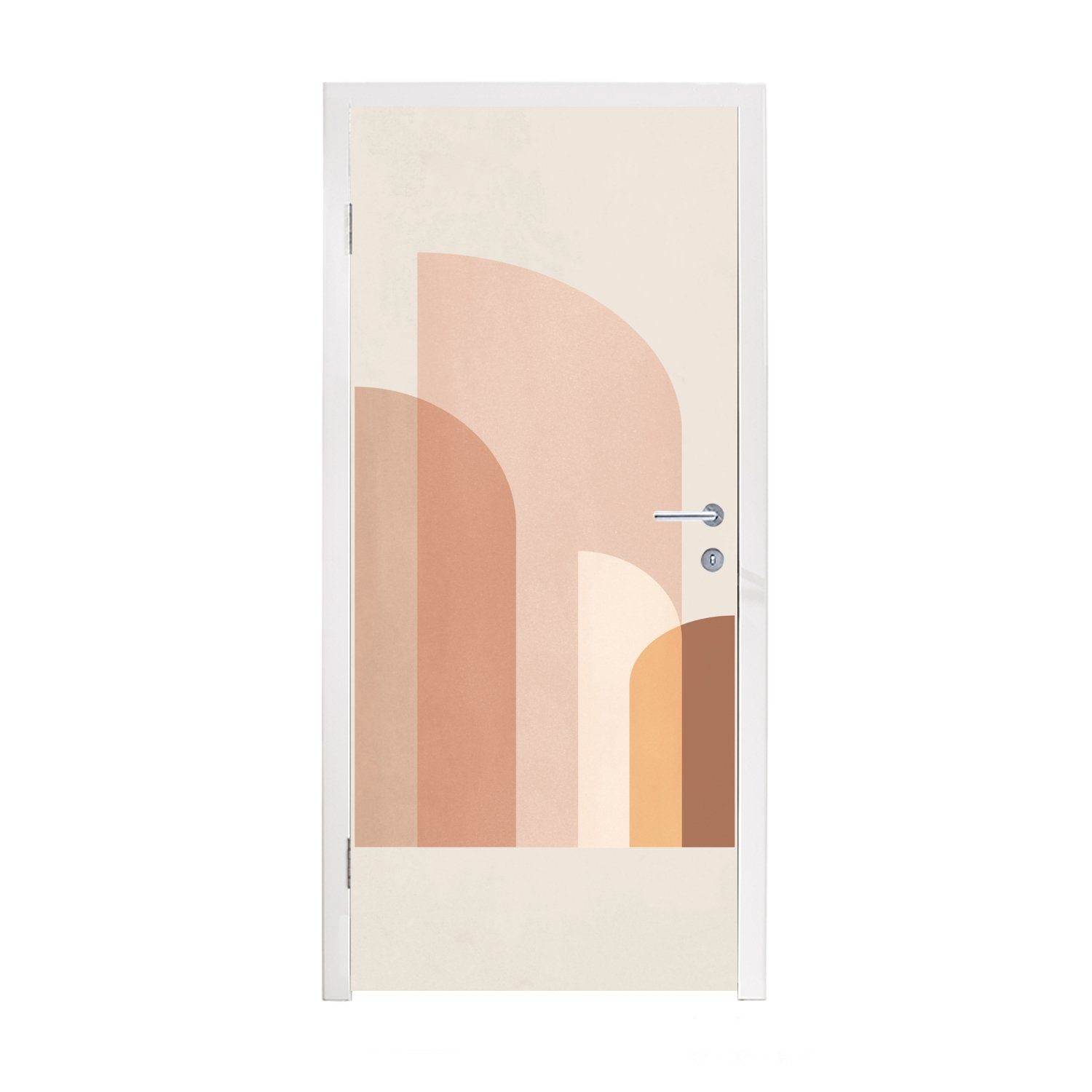Abstrakt Türtapete Matt, MuchoWow cm Farben (1 St), - für Tür, bedruckt, Kunst Türaufkleber, Muster, 75x205 Fototapete - -