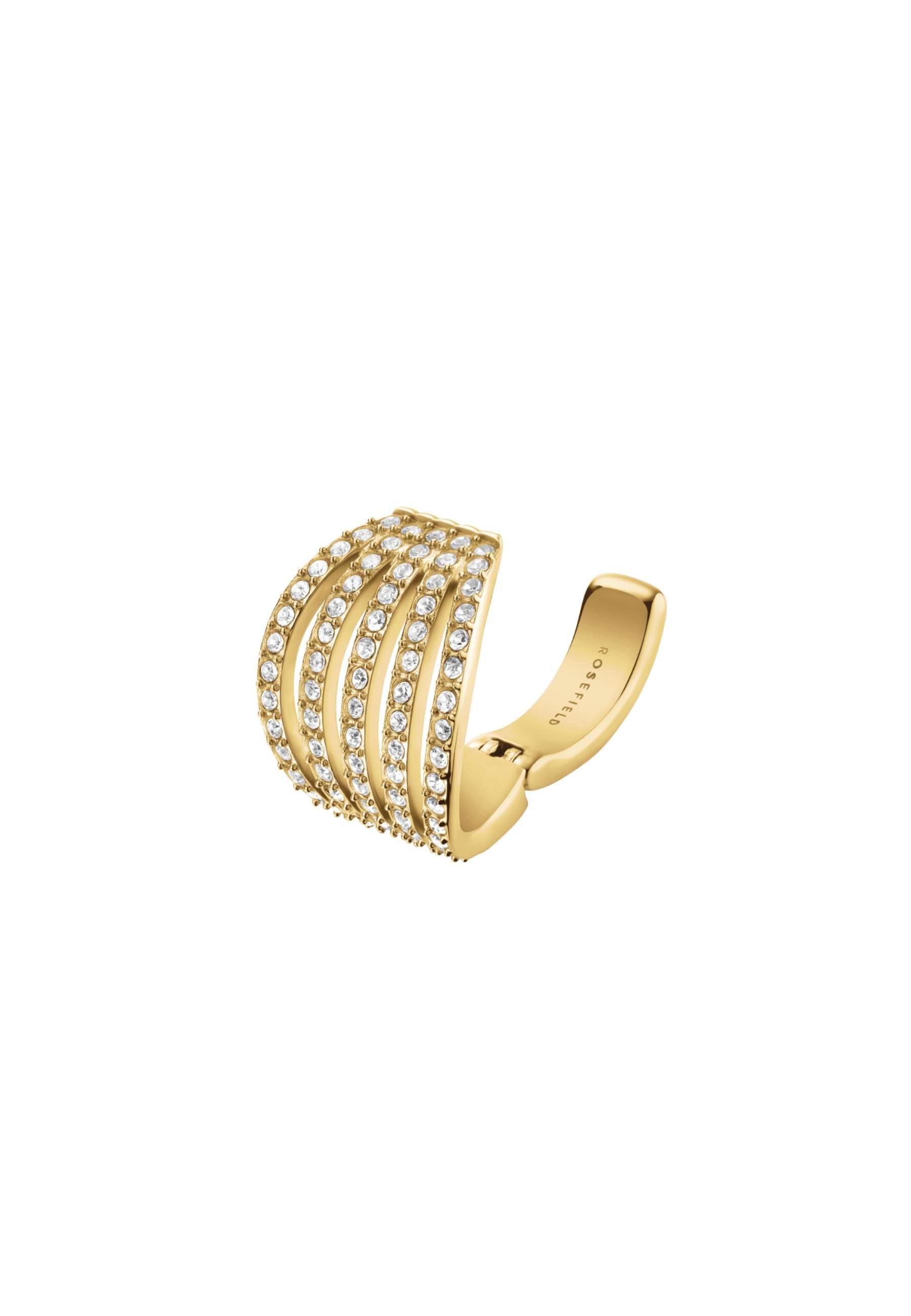 ROSEFIELD Ohrring-Set ROSEFIELD Damen-Schmuck Käfig-Kristall-Earcuff Goldfarben
