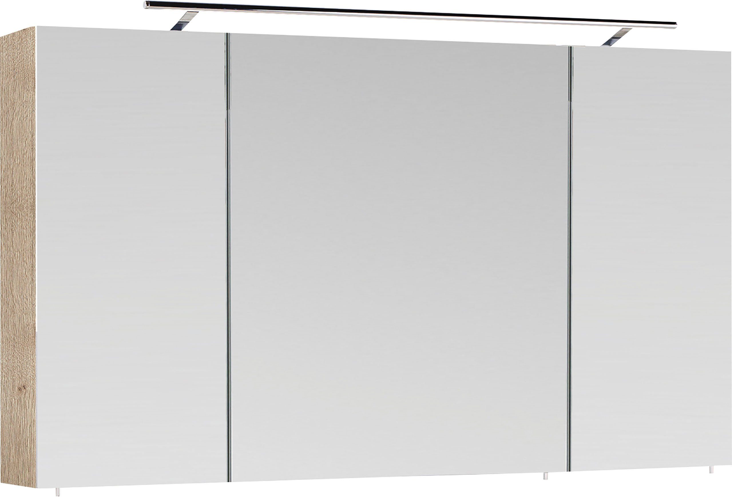 MARLIN Spiegelschrank 3040, Breite 120 cm Eiche Struktur | Eiche Struktur