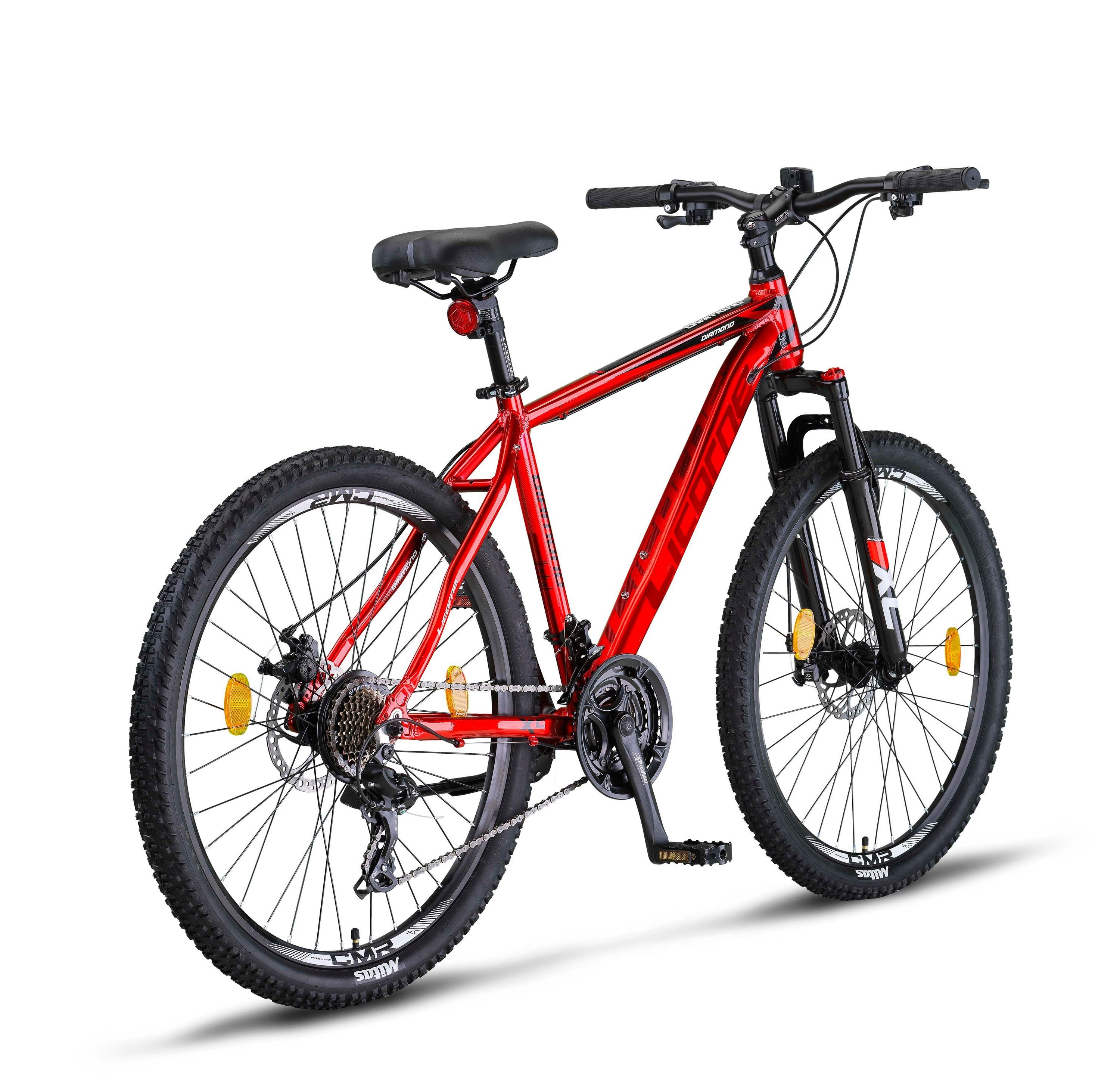 21 Diamond Licorne Zoll, 26, Premium 29 Alu Mountainbike Bike Rot Licorne und 27.5 Mountainbike Gang Bike