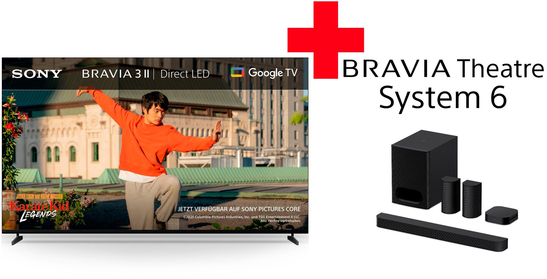 Sony K-55XR35M2 LED-Fernseher (139 cm/55 Zoll, 4K Ultra HD, Smart-TV, Google TV, Set aus: 55" BRAVIA 3 II + BRAVIA Theatre System 6 Soundbar)