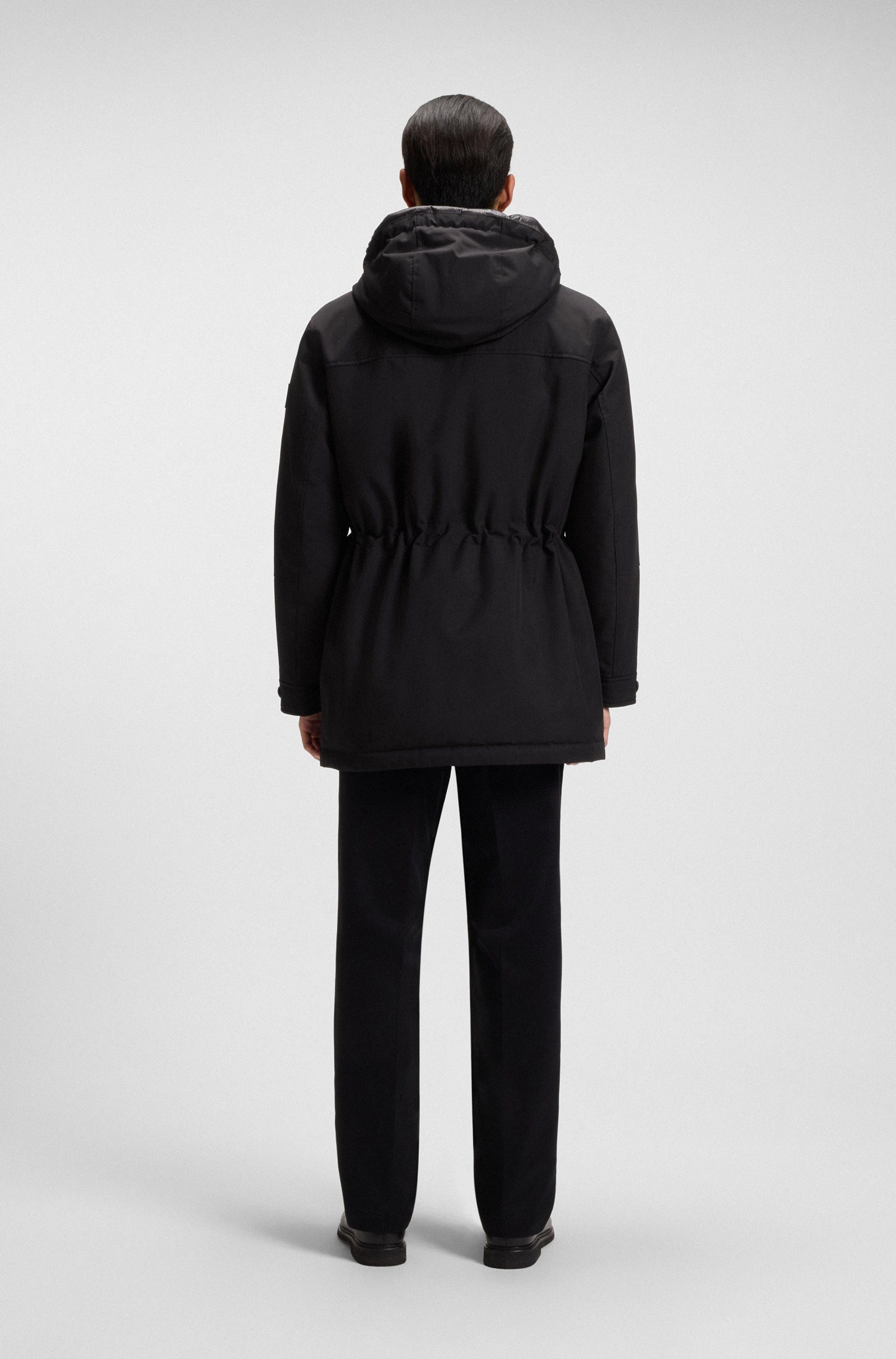 BOSS Kurzmantel Jacke mit Daunen- und Federfüllung (1-tlg)