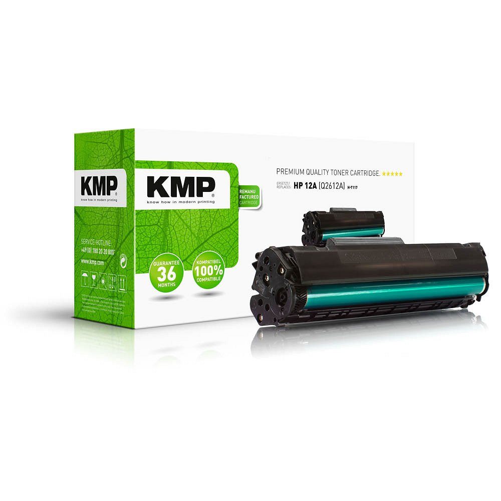 KMP Tonerkartusche 1 Toner H-T117 ERSETZT 12A / Q2612A - black, (1-St)