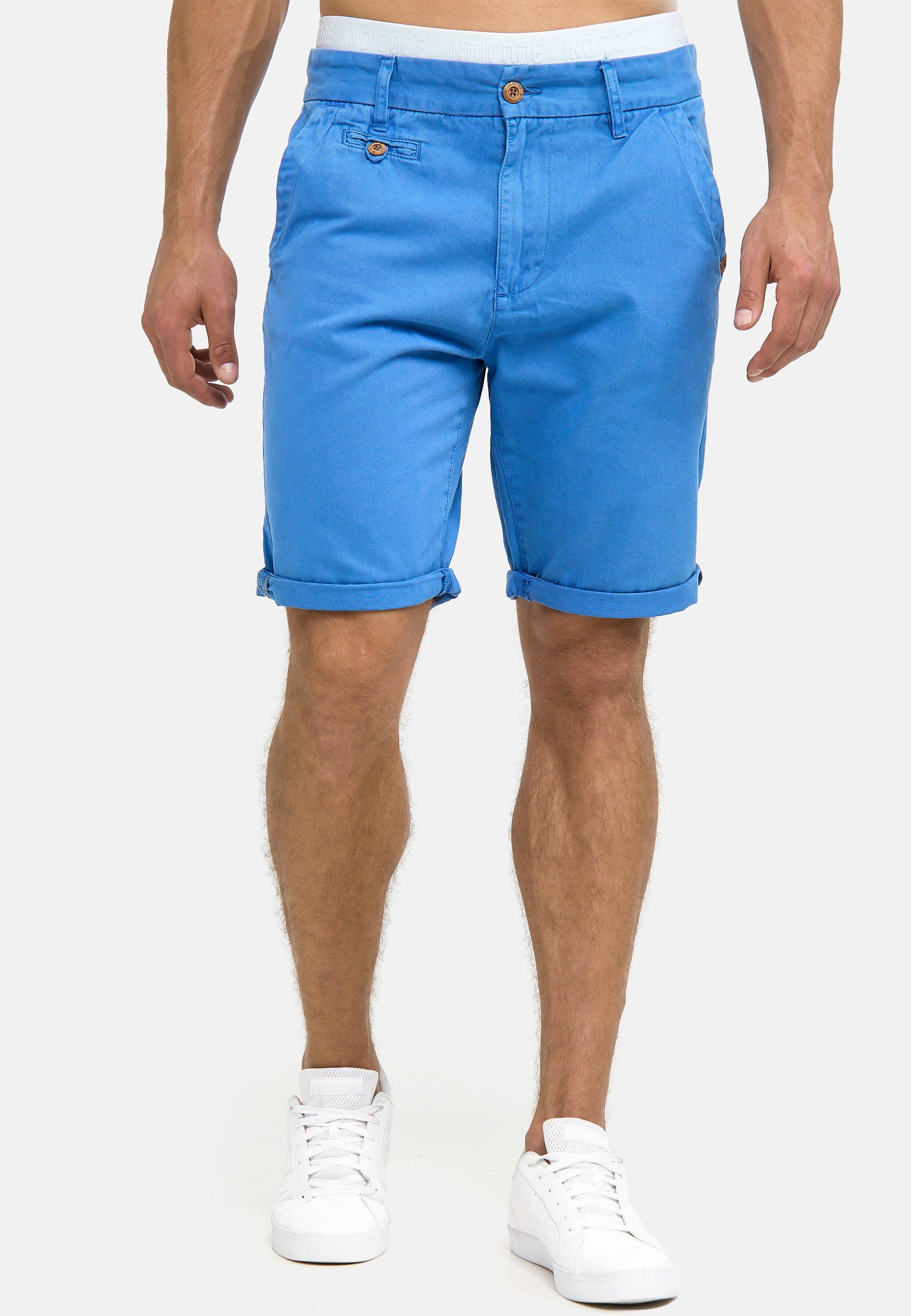 Indicode Chinoshorts Cuba Palace Blau Blue