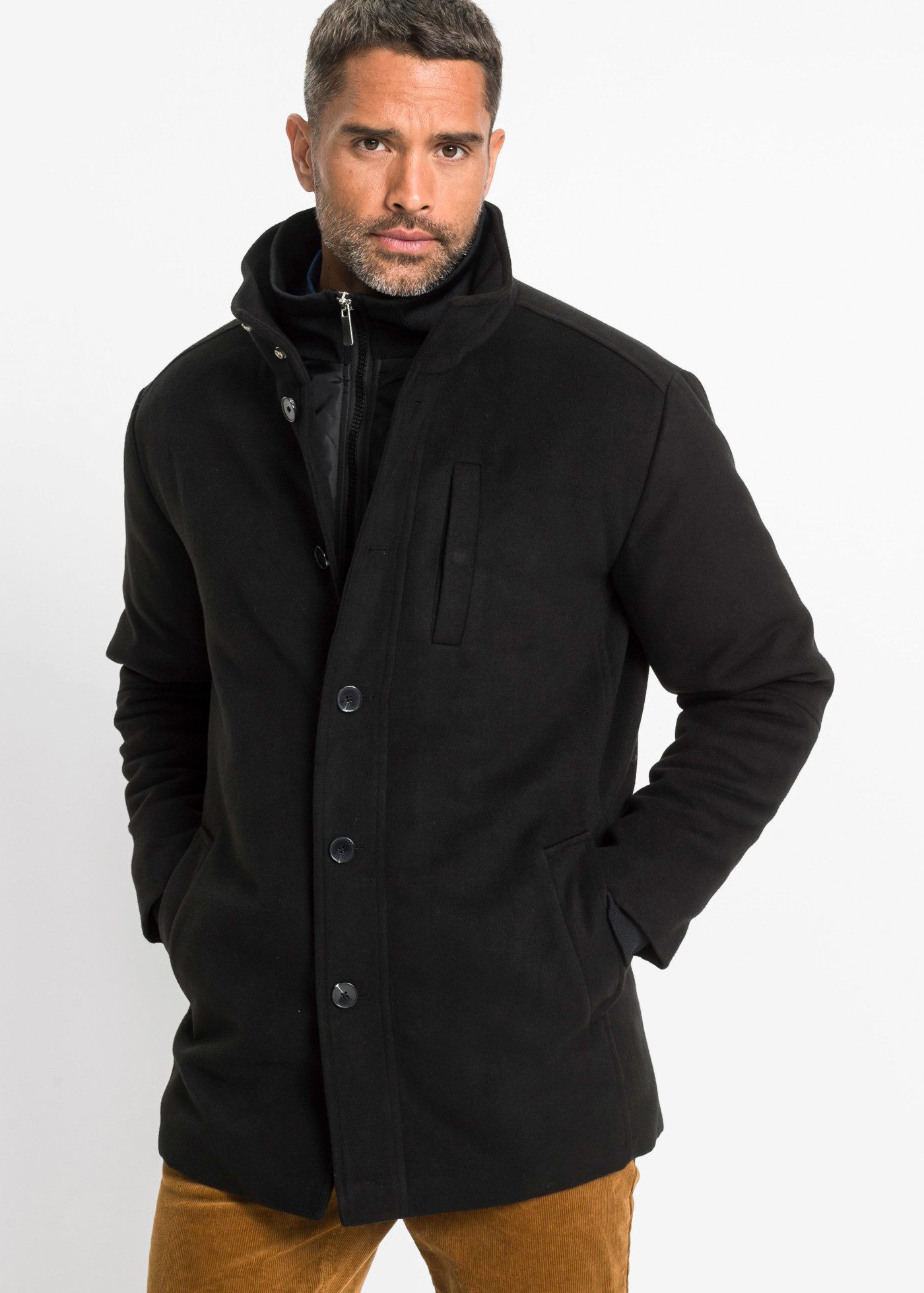 bonprix Outdoorjacke sportive, festliche Ausrichtung, Regular Fit, mit Stehkragen