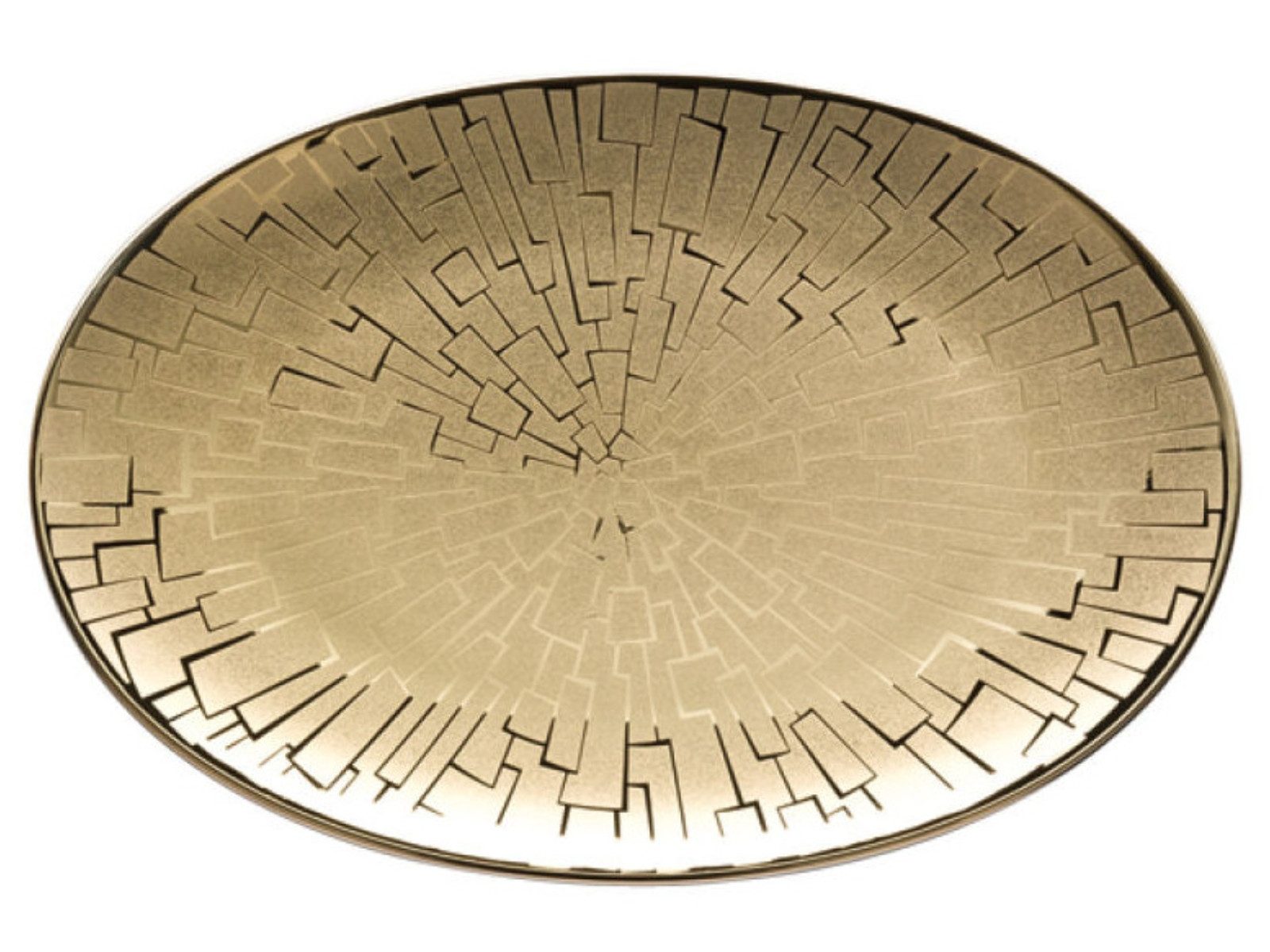 Rosenthal Servierplatte TAC Gropius Skin Gold Platte 18 cm, Porzellan, (Platten), Platten