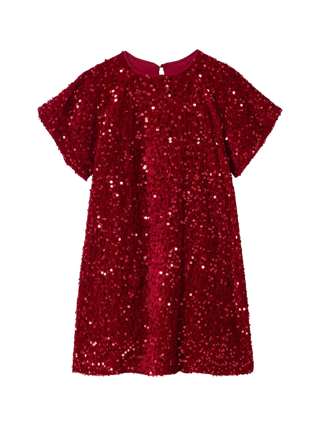 Minikleid Mädchenkleid aus Samt und Pailletten