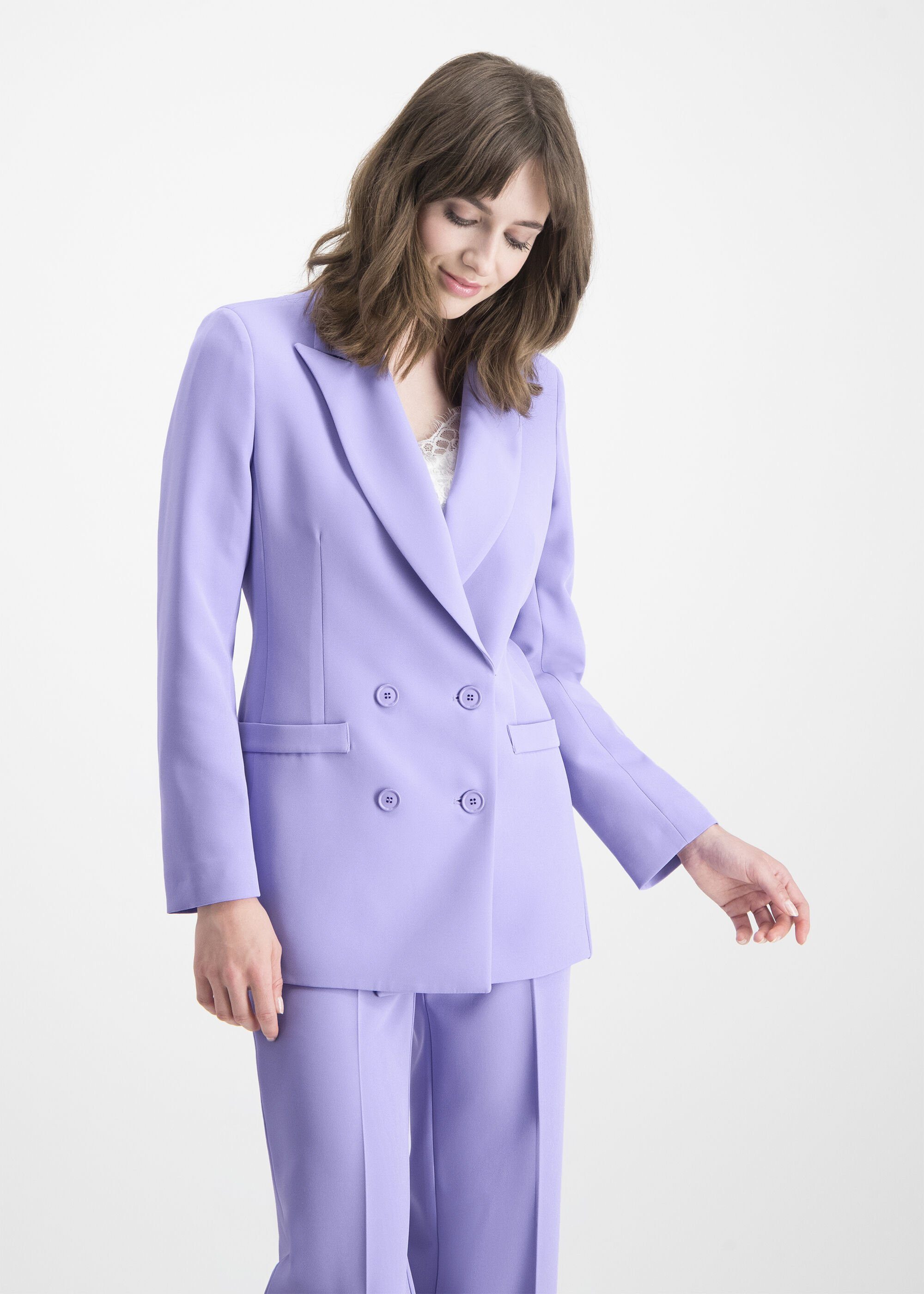 Nicowa long blazer CORNOVA with lapel collar