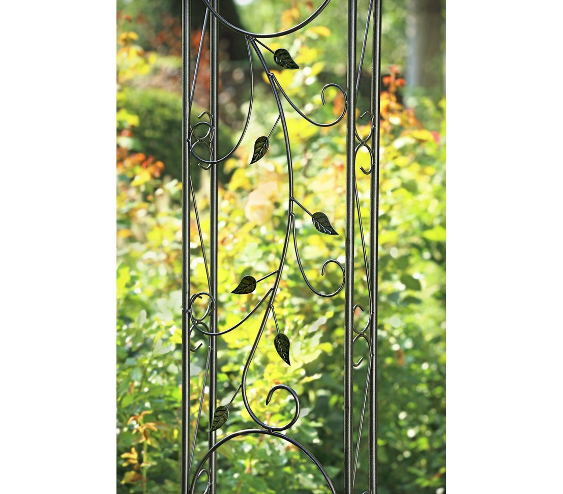 Dehner Rosenbogen Cornwall, 236 x 118 x 31 cm, Metall, nostalgische Rankhilfe für Rosen, wetterbeständig