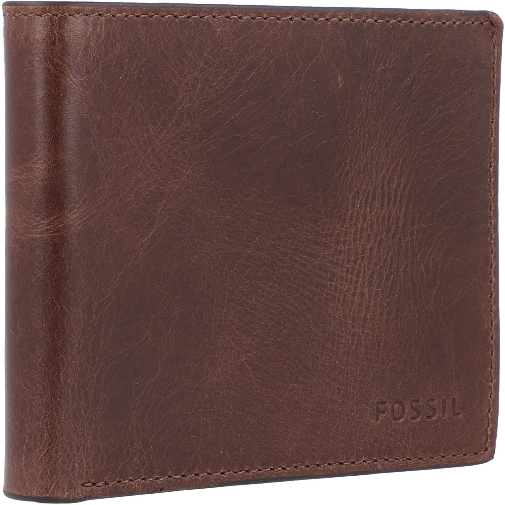 Fossil dark brown Leder Derrick, Geldbörse