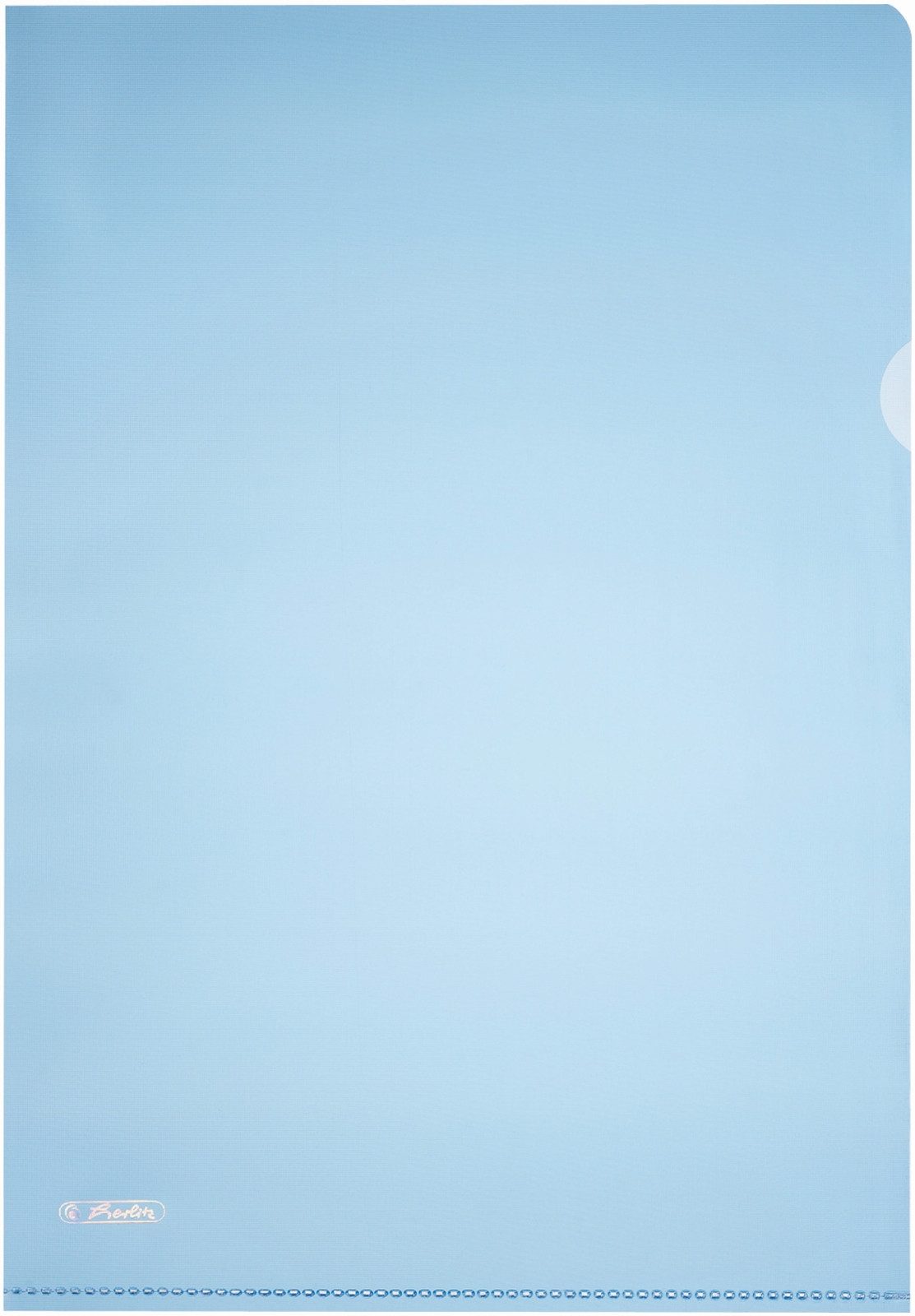 Herlitz Prospekthülle Aktenhülle Pyramide A4 110my PP glänzend VE=10 Stück blau