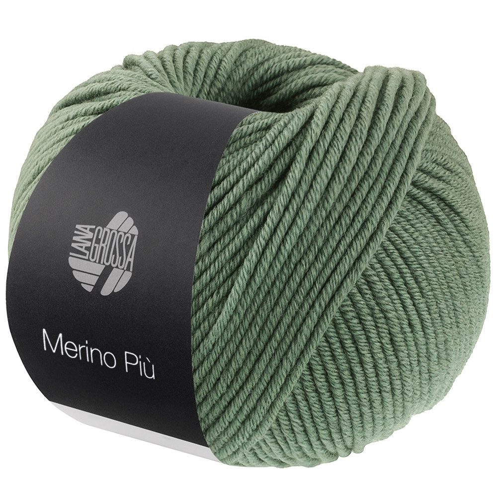 LANA GROSSA MERINO PIÙ 100% Wolle Merino superfein 17,5 Mikron Häkelwolle, 100 m (Pure, superfeine Merinowolle waschmaschinenfest und filzfrei mit 100 m Lauflänge, 50-g-Knäuel Merinowolle), 50 g