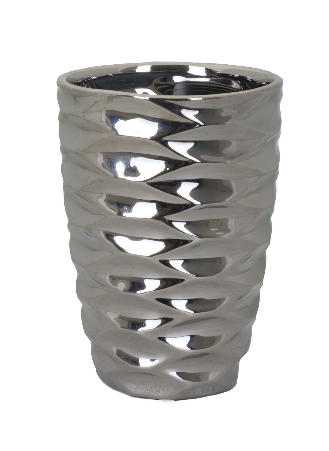 tegawo Dekovase Orchideenvase gerillt hochglänzend silber günstig online kaufen