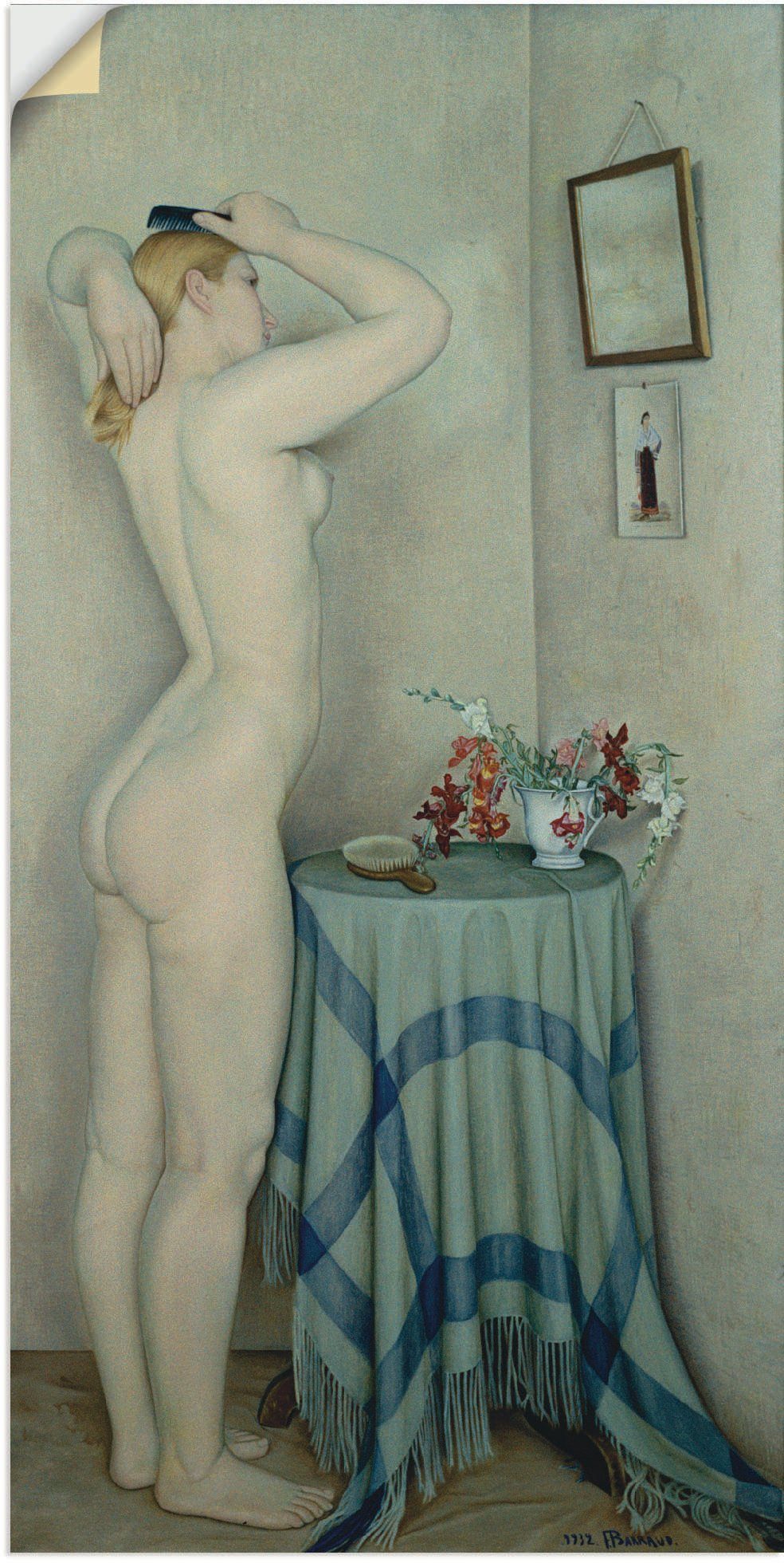 Poster oder Wandbild Alubild, Bilder St), (1 Größen versch. Wandaufkleber Artland nudiste, La in Leinwandbild, Erotische als