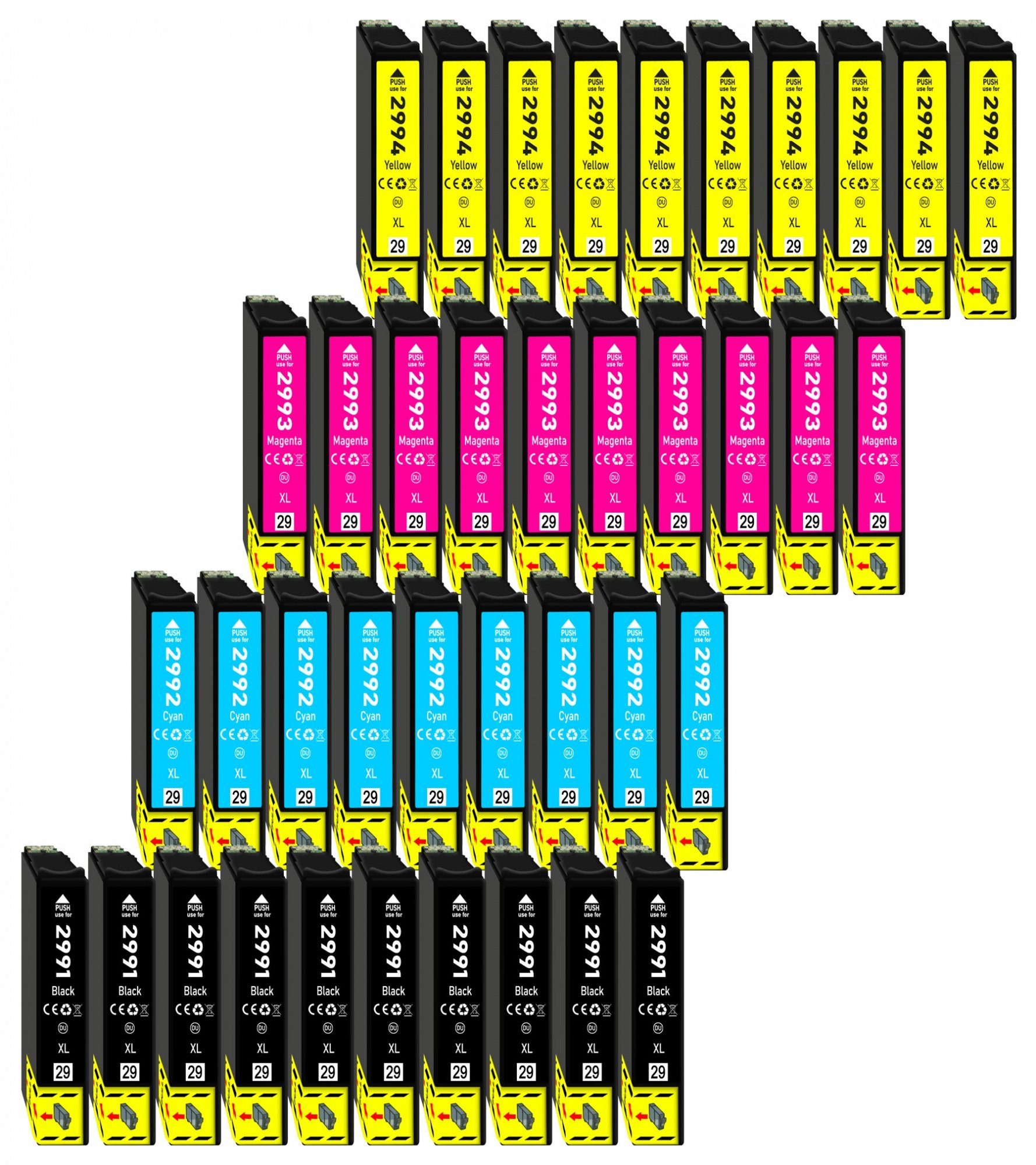 Druckerparadies 40er Multipack für Epson 29XL Tintenpatronen Set Tintenpatrone (40-tlg., XP235 XP245 XP247 XP255 XP332 XP335 XP342 XP345 XP352 XP355 XP432)