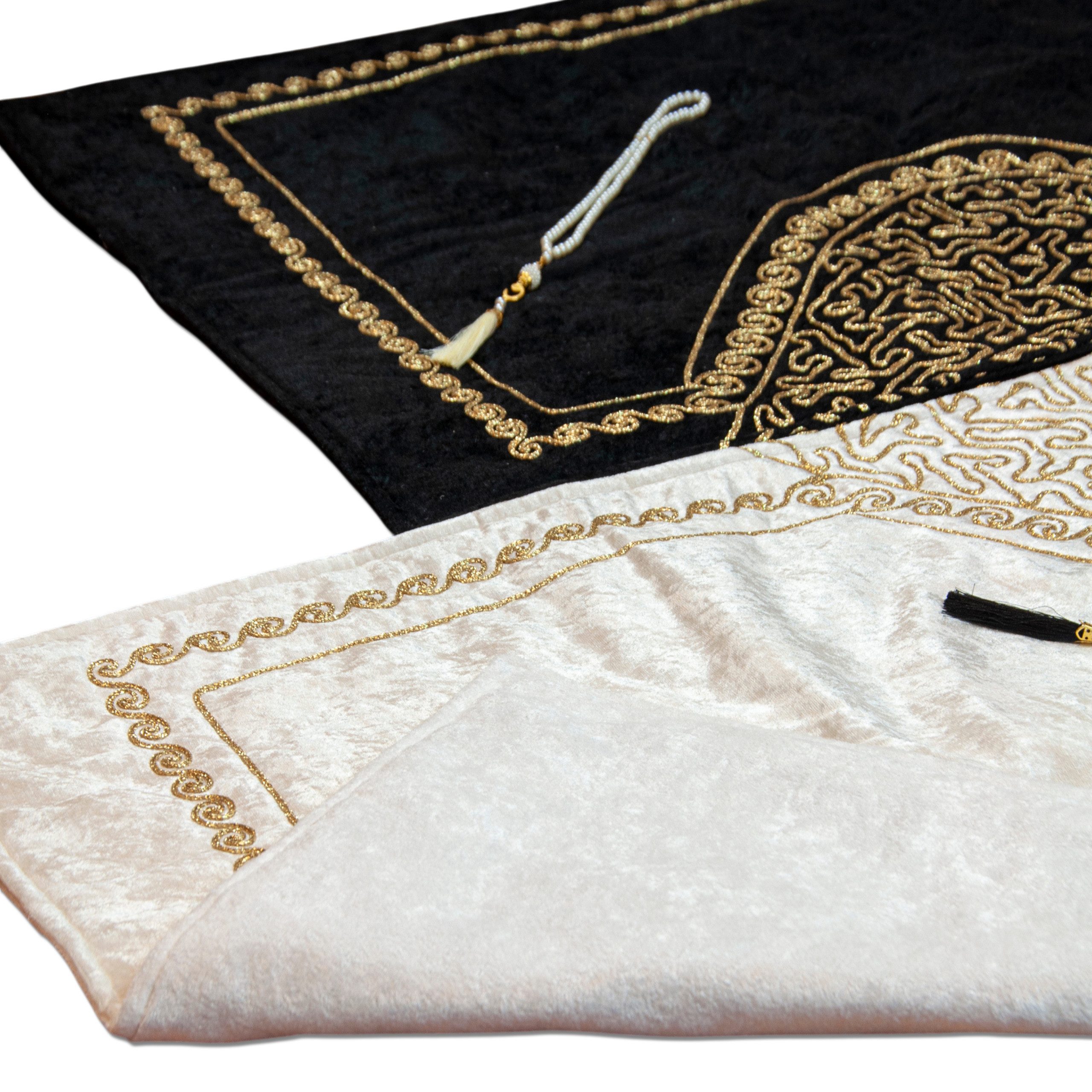 TeppichHome24 Teppich Gebetsteppich Schwarz Creme robust pflegeleicht weich Alltag, rechteckig – Bild 4 von 5