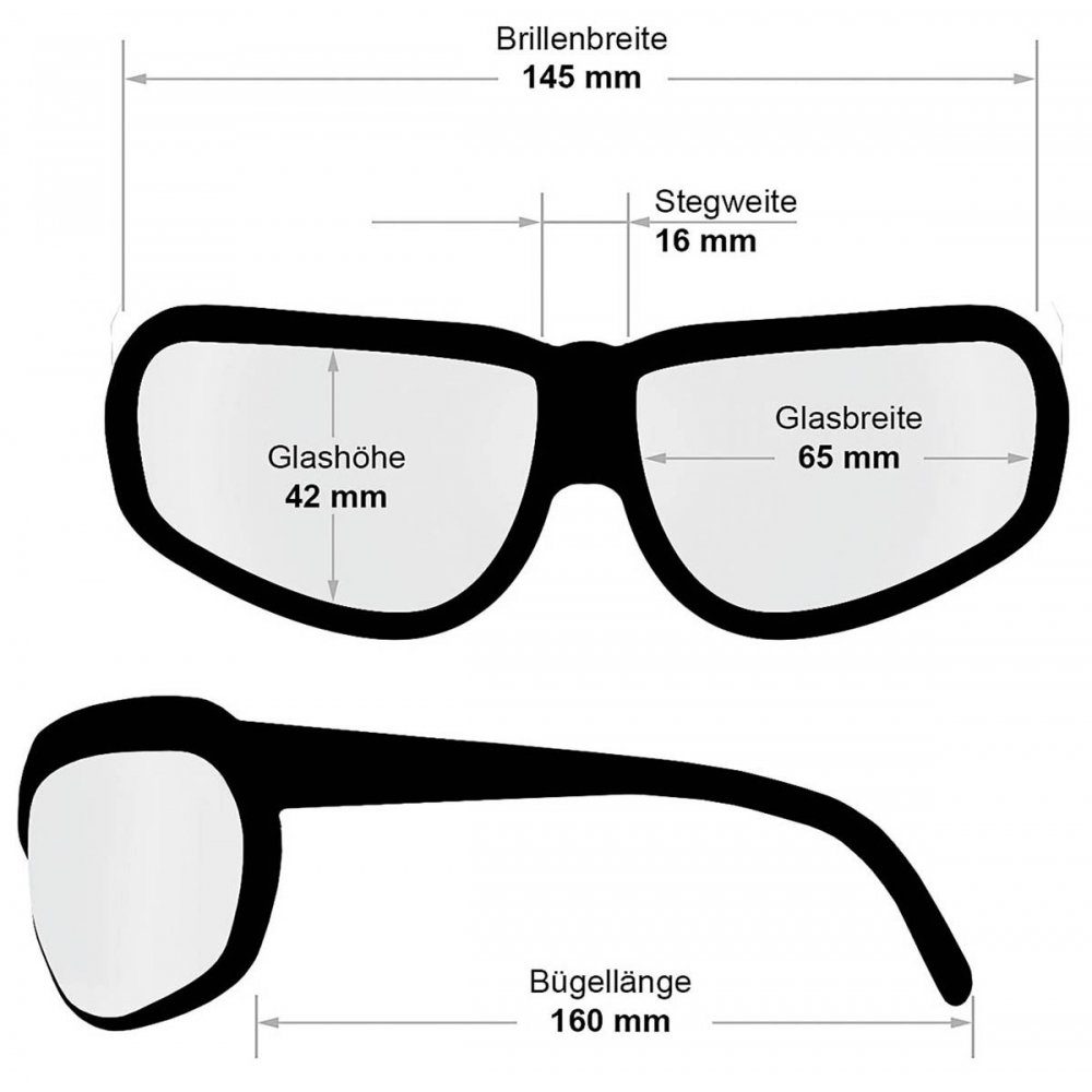 Etui) Sonnenbrille Sonnenbrille inkl. (Set, Polster abnehmbarem Einsatzbrille, xenolit KHS