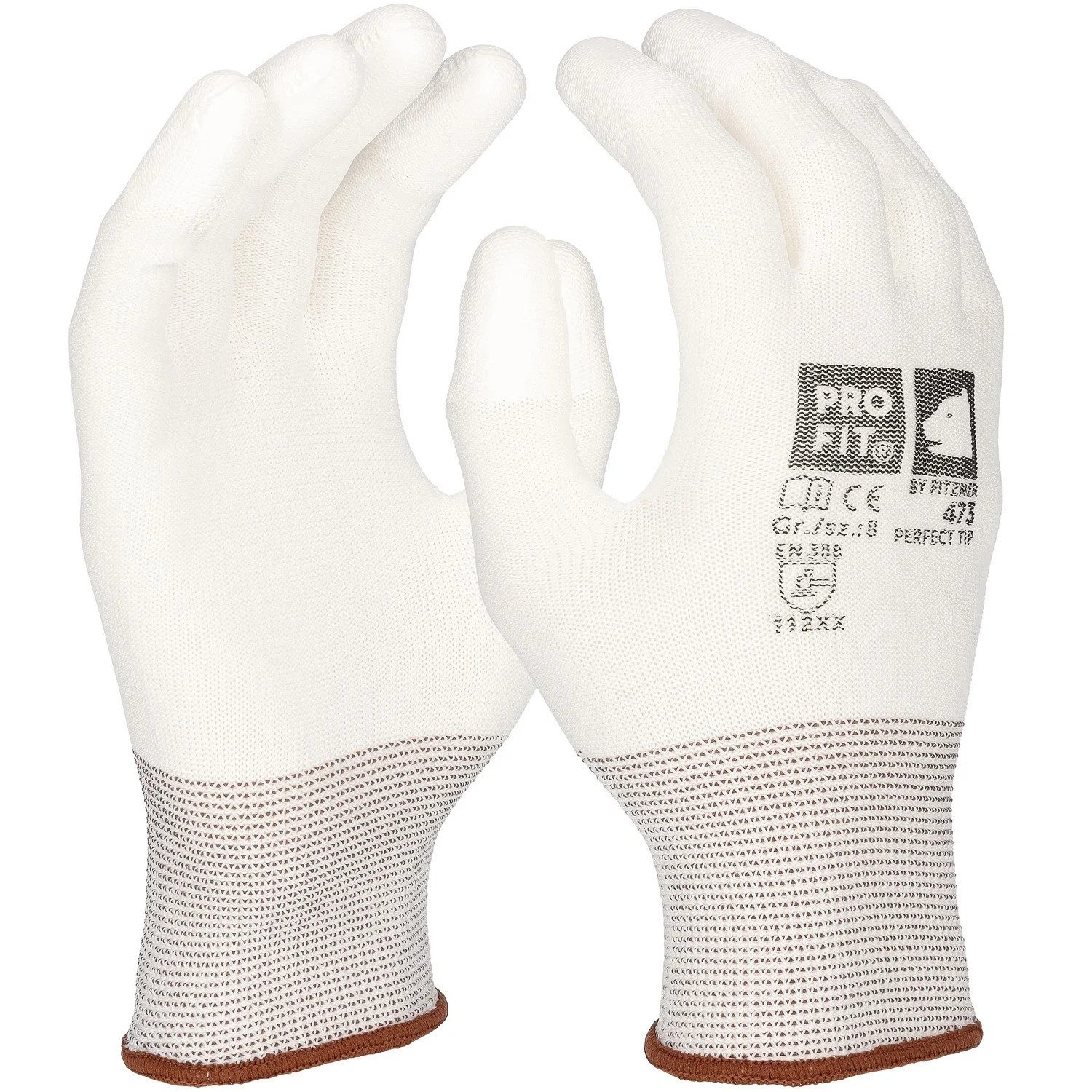 PRO FIT by Fitzner Arbeitshandschuhe Arbeitshandschuhe "Perfect tip",Fingerspitzen PU be (12 Paar) Gr. 5–11
