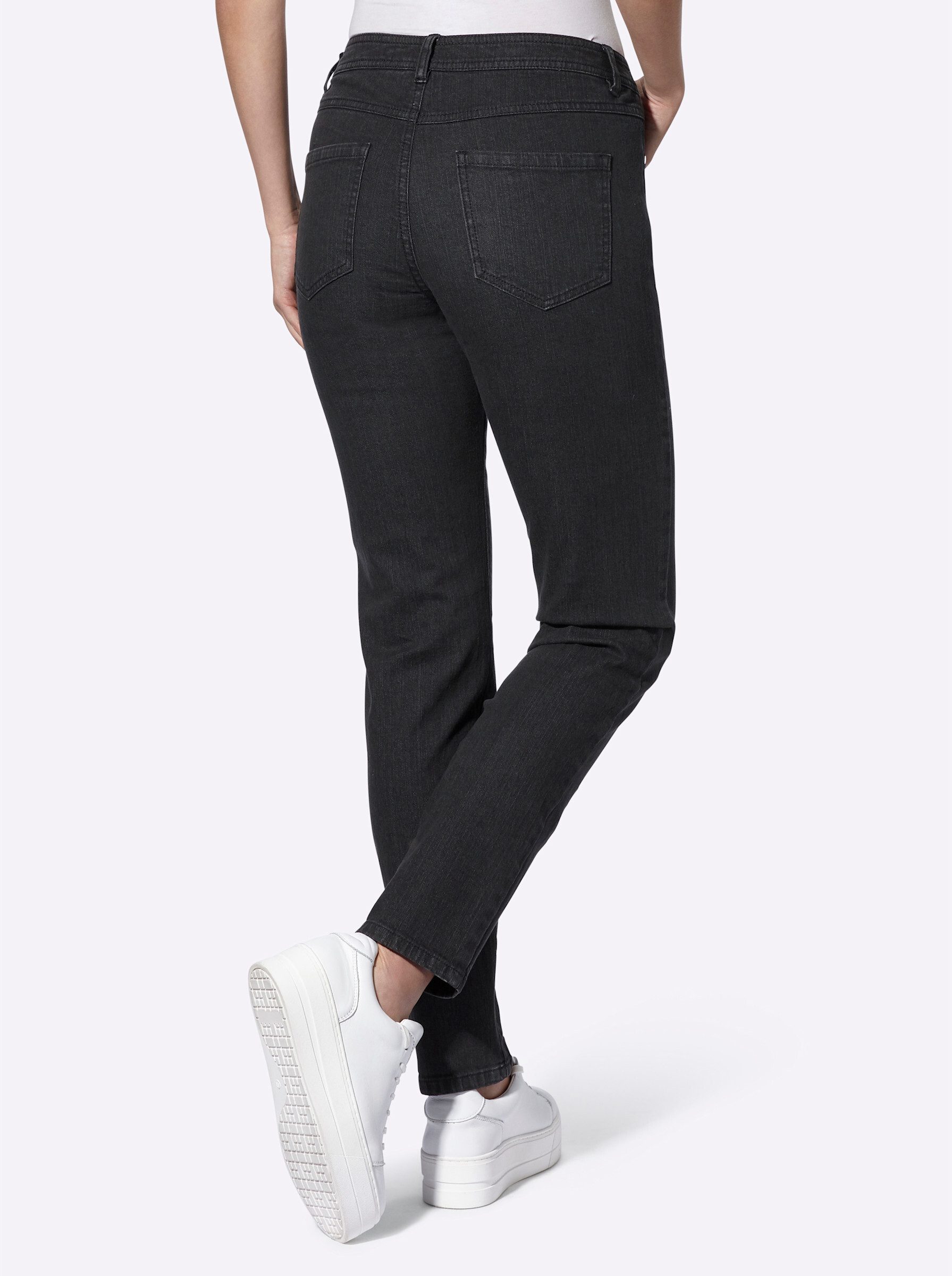 Witt Bequeme Jeans 5-Pocket-Jeans leicht vertieft