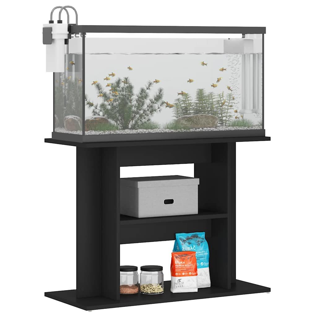 vidaXL Aquariumunterschrank Aquariumständer Schwarz 80x35x60 cm Holzwerksto günstig online kaufen