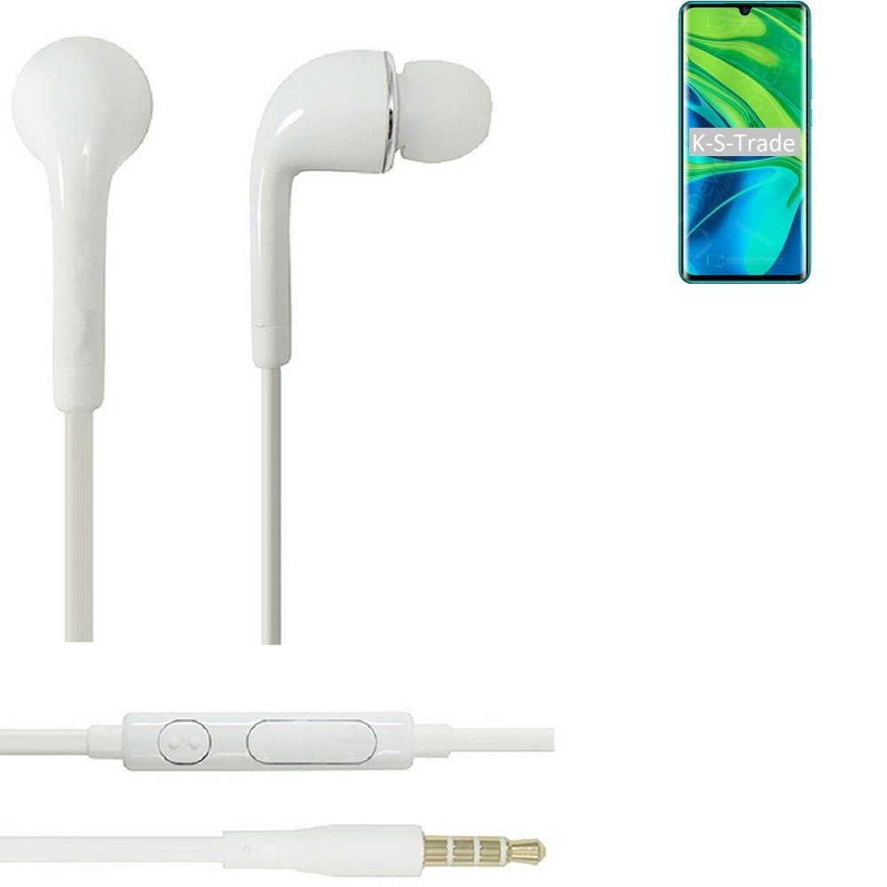 Mikrofon Mi Lautstärkeregler Xiaomi Headset (Kopfhörer 3,5mm) mit In-Ear-Kopfhörer K-S-Trade Note u weiß 10 für