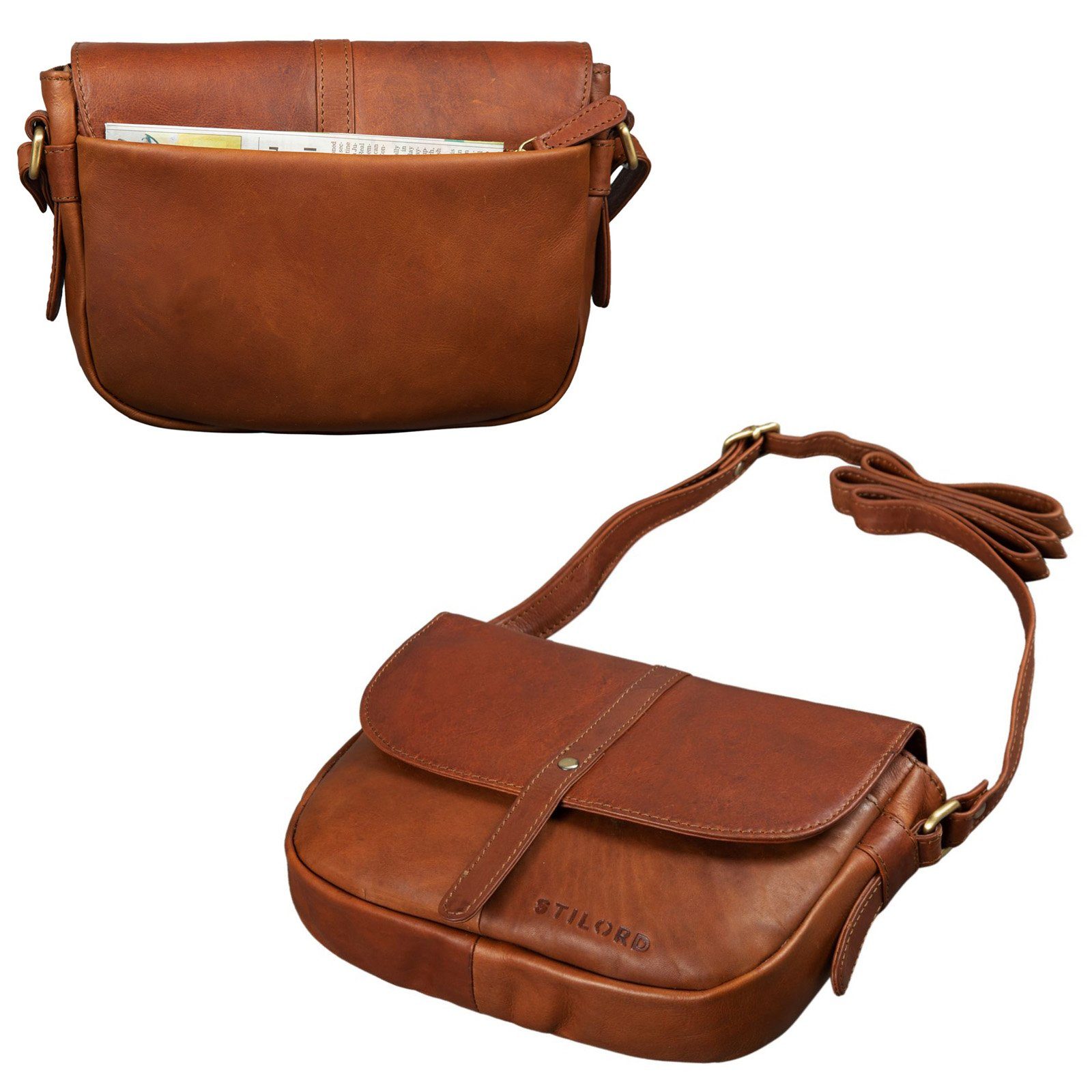 STILORD Handtasche "Clara" Kleine Umhängetasche Frauen Leder