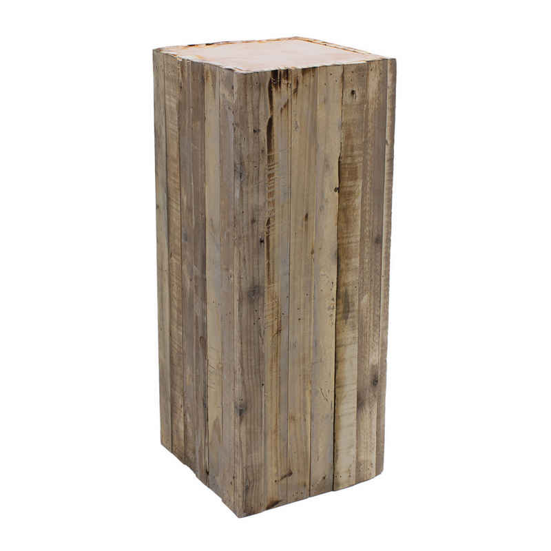 Spetebo Beistelltisch Holz Sockel LEON - L - ca. 60x23 cm (Packung, 1-St., Ständer aus Holzlatten), Holzständer Leon in Größe L ca. 60 x 23 cm