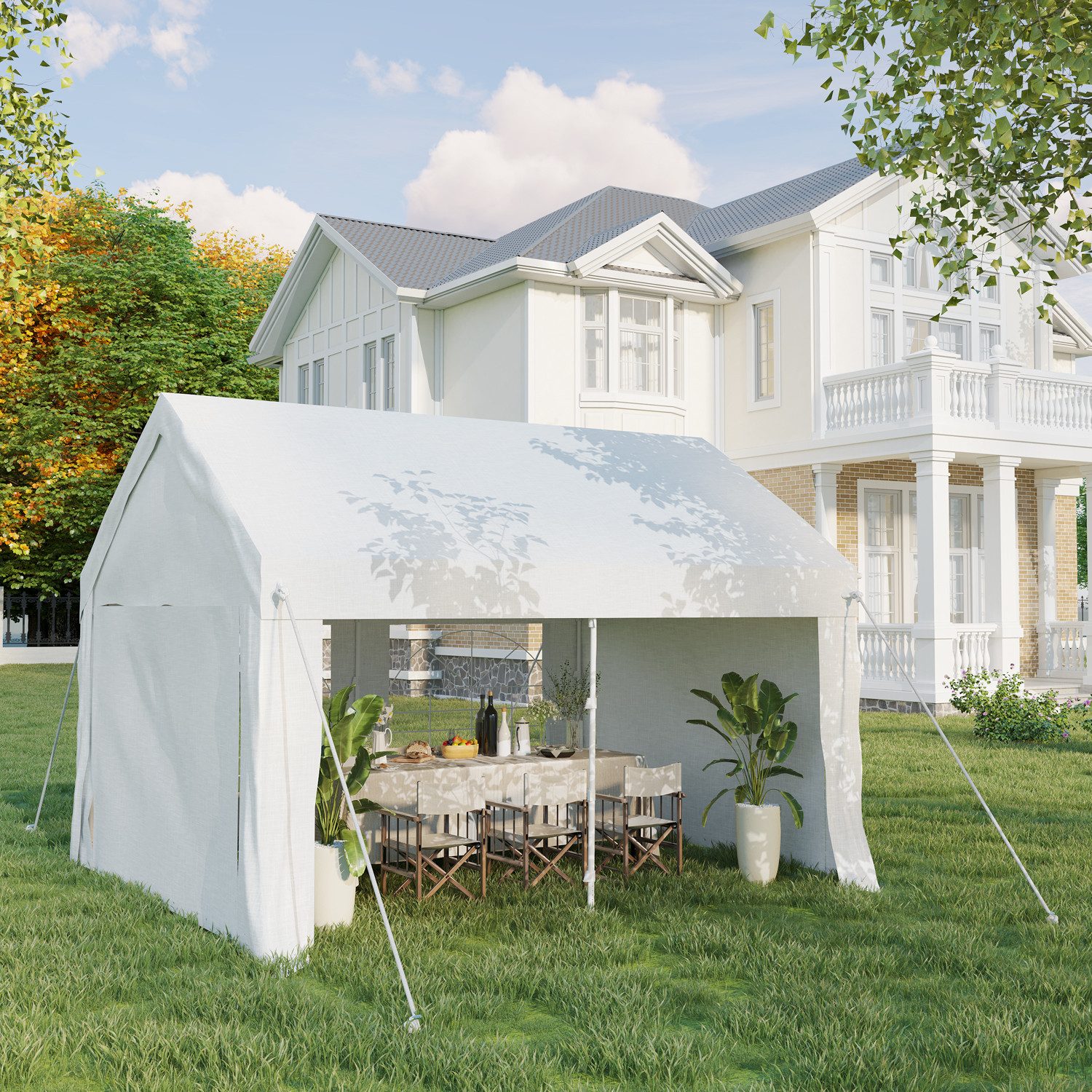 HOMALL Faltpavillon 3*3m Partyzelt Gartenpavillon UV günstig online kaufen