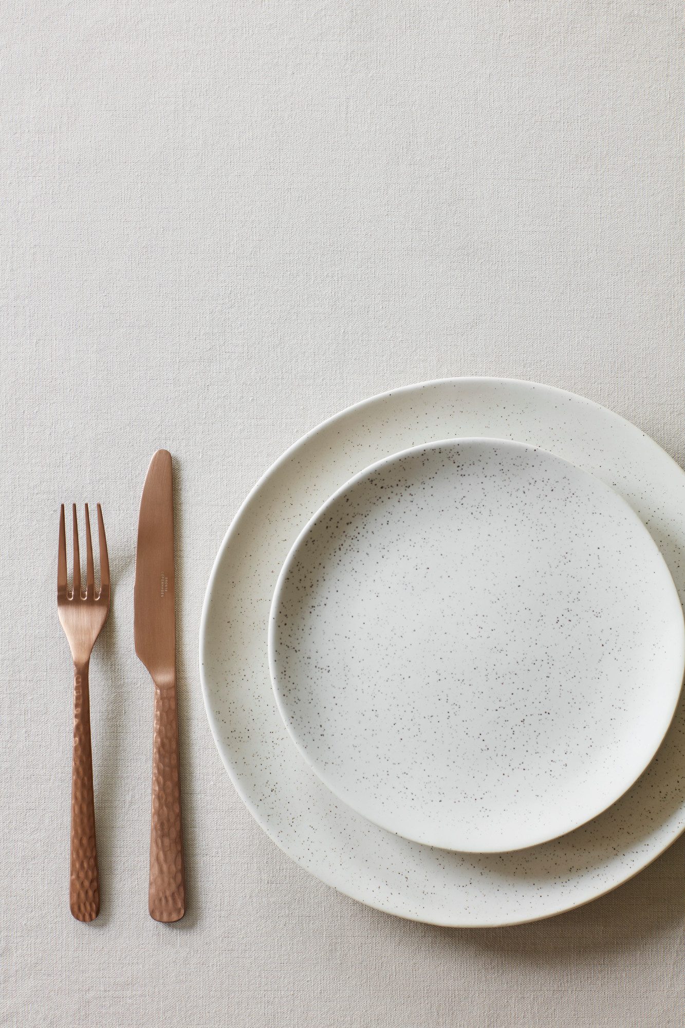 Broste Copenhagen Besteck-Set Broste Copenhagen Hune hammered Besteck Copper (1-tlg), Edelstahl 18/8