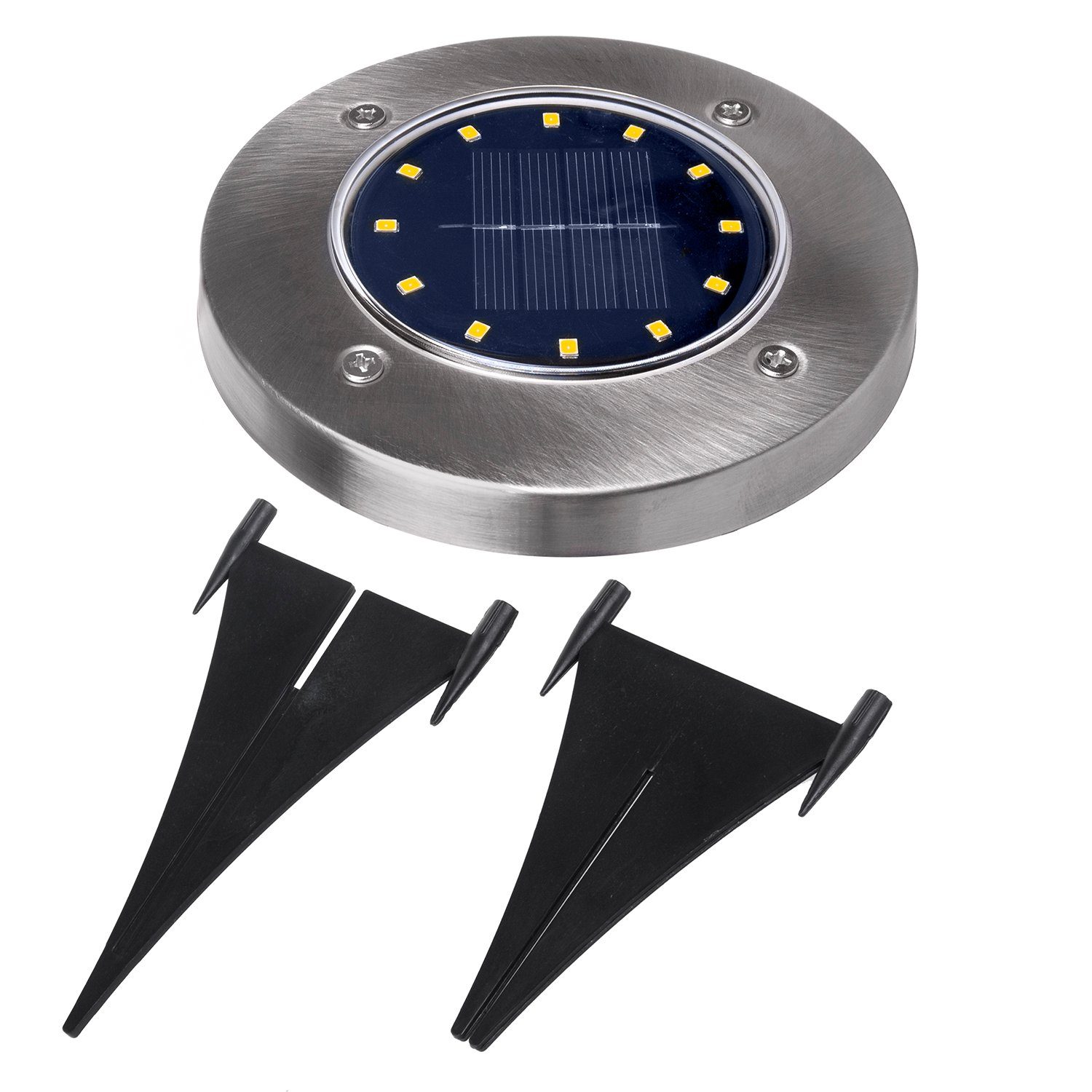 Maclean LED Gartenleuchte MCE318, LED Solar Bodenleuchten mit Erdspieß