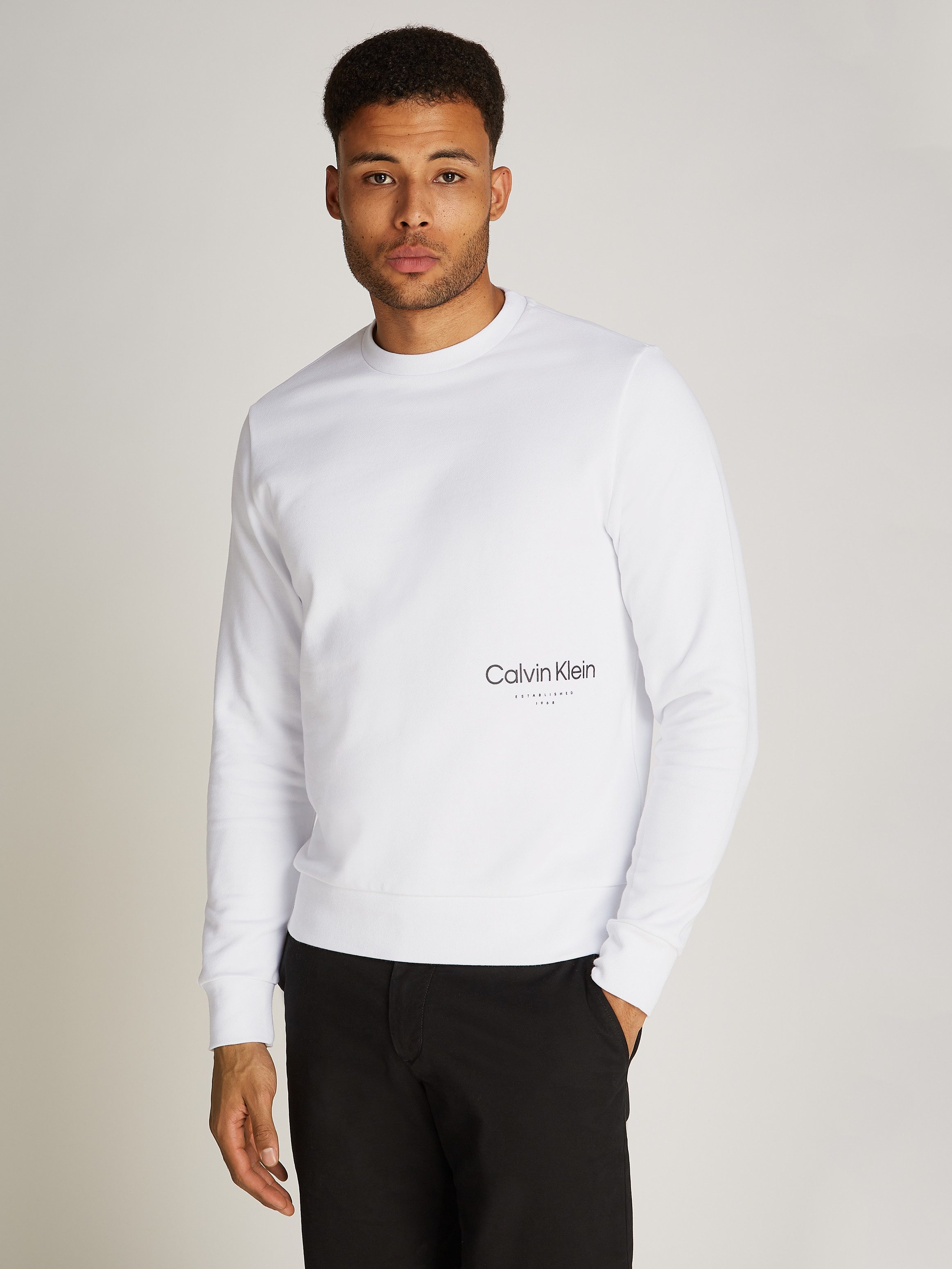 Calvin Klein Sweatshirt OFF PLACEMENT LOGO SWEATSHIRT